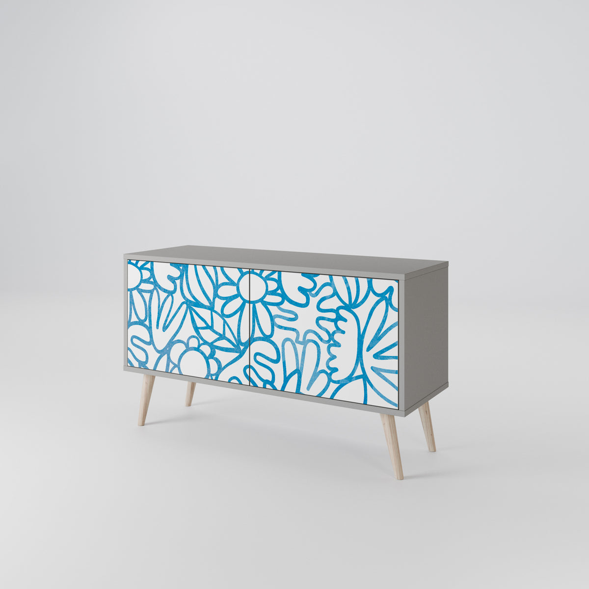 BLOOMY MORNING Kompaktní dvoudveřový TV stolek