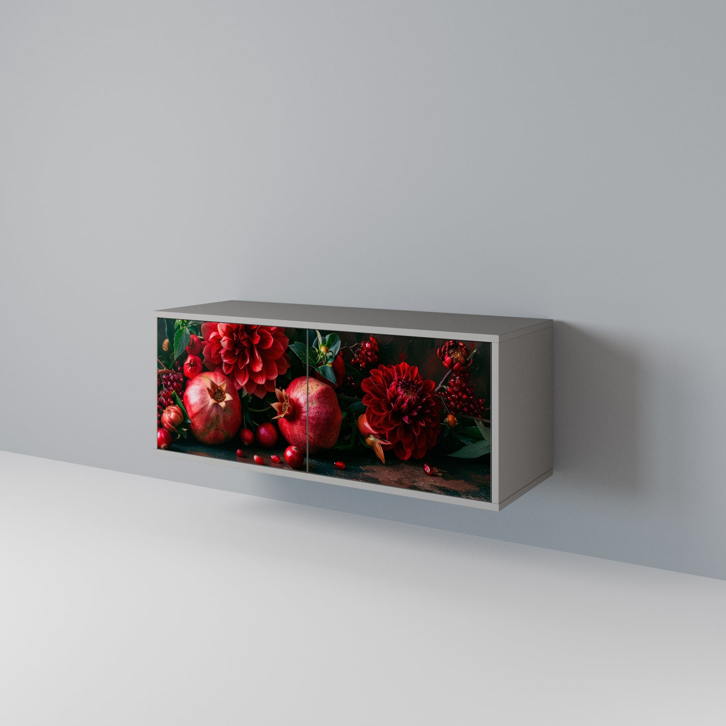 DAHLIAS AND POMEGRANATES Kompaktní dvoudveřový TV stolek