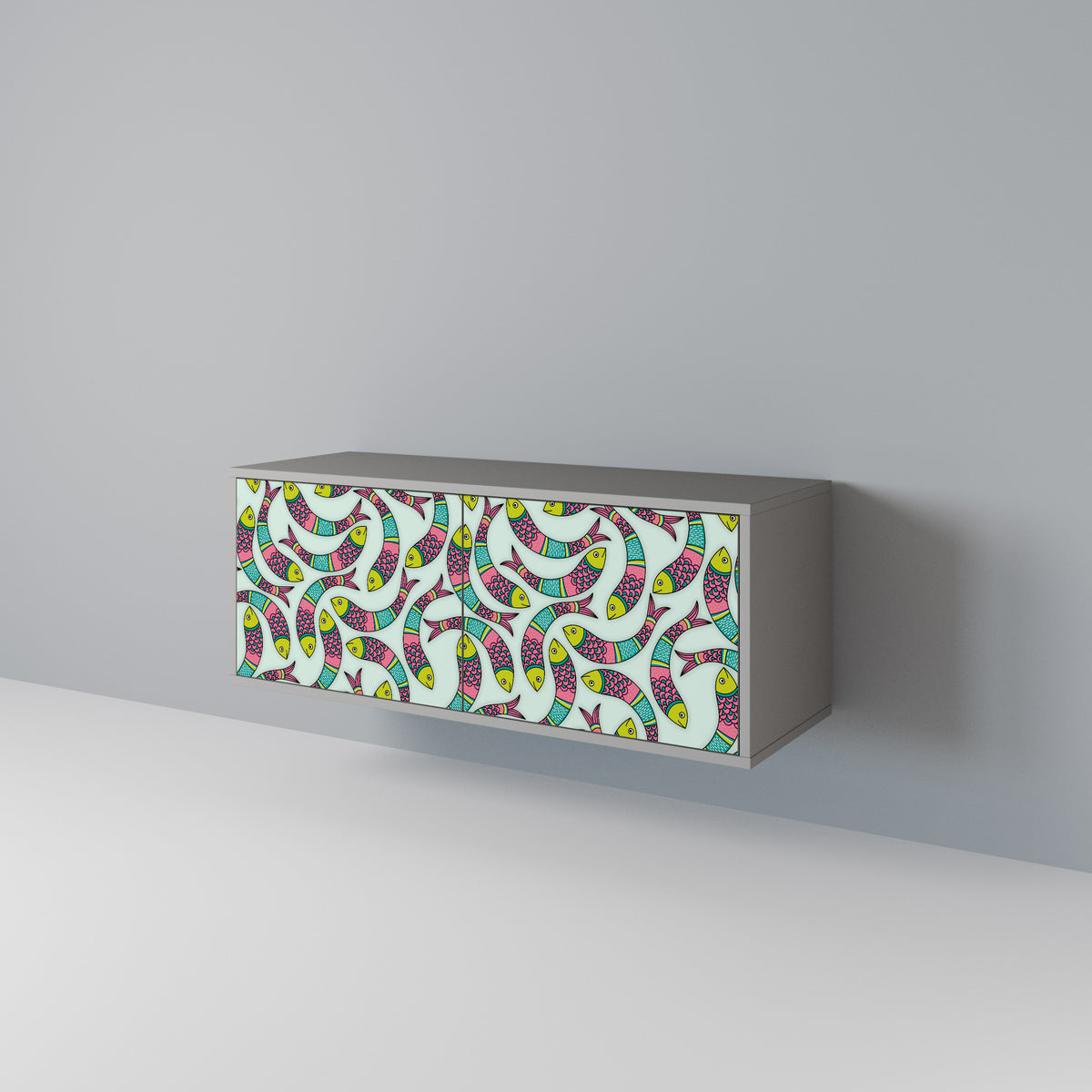 INDIAN FISH Kompaktní dvoudveřový TV stolek