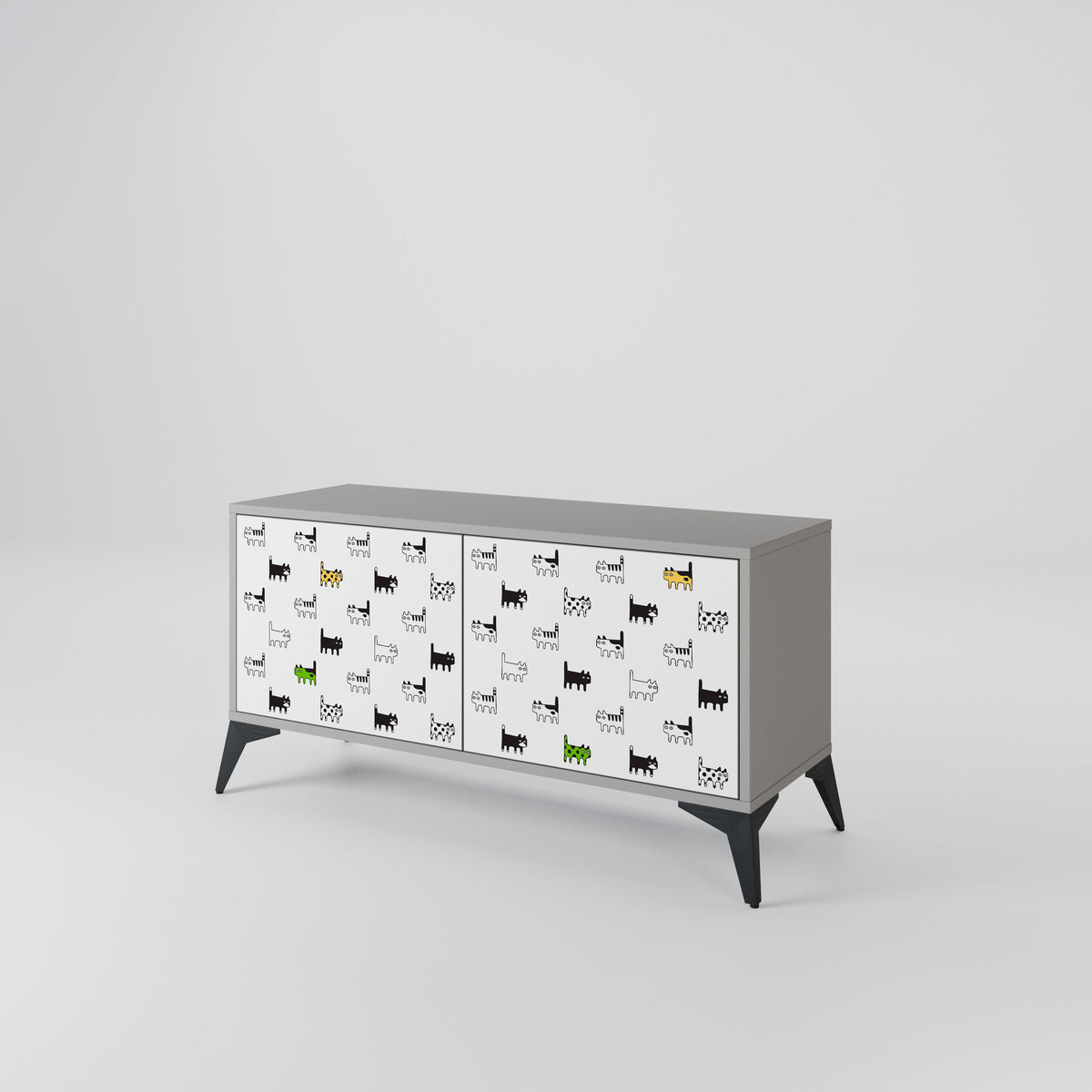 CATS COMPILATION Kompaktní dvoudveřový TV stolek