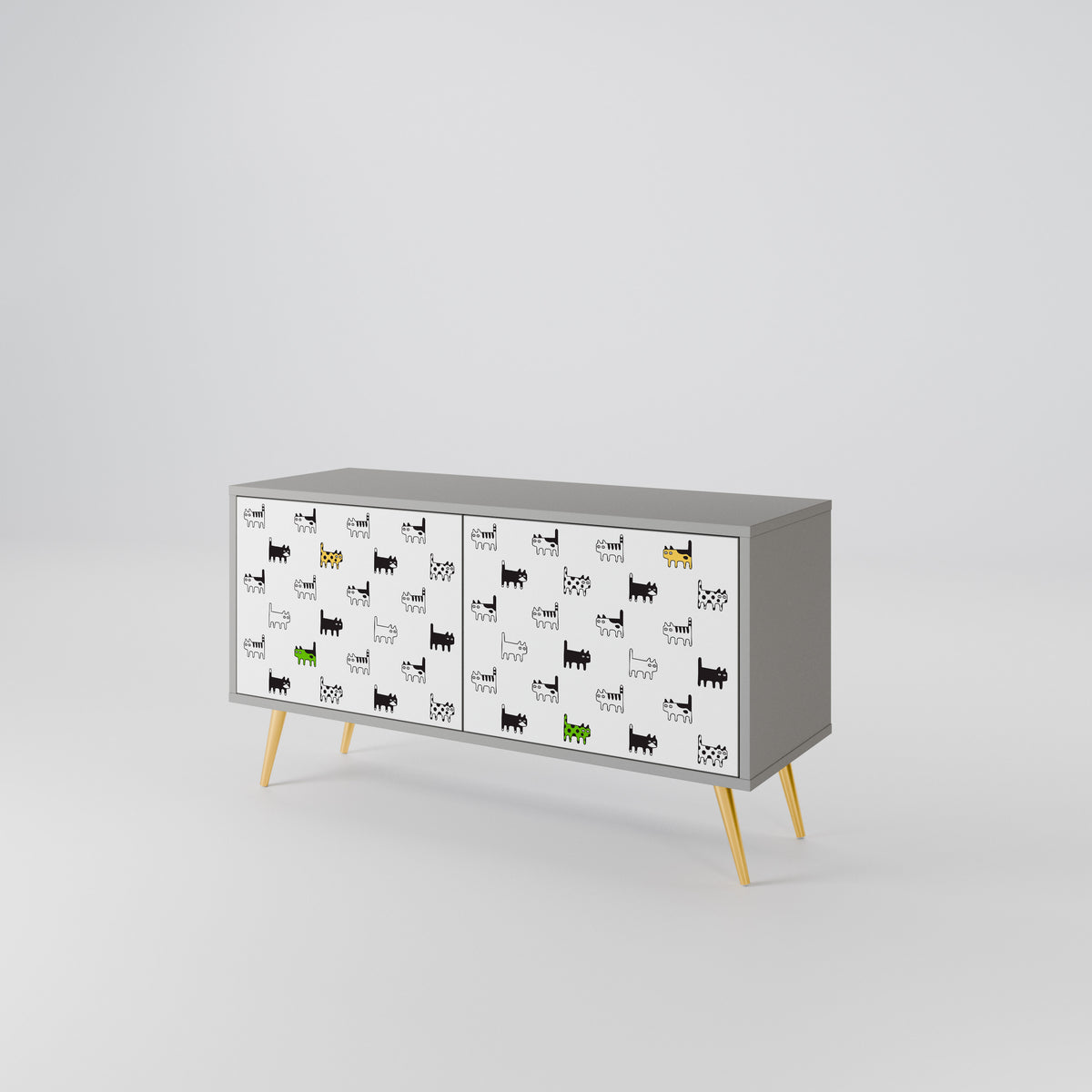 CATS COMPILATION Kompaktní dvoudveřový TV stolek