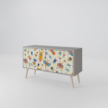 COLORFUL INSECTS Kompaktní dvoudveřový TV stolek