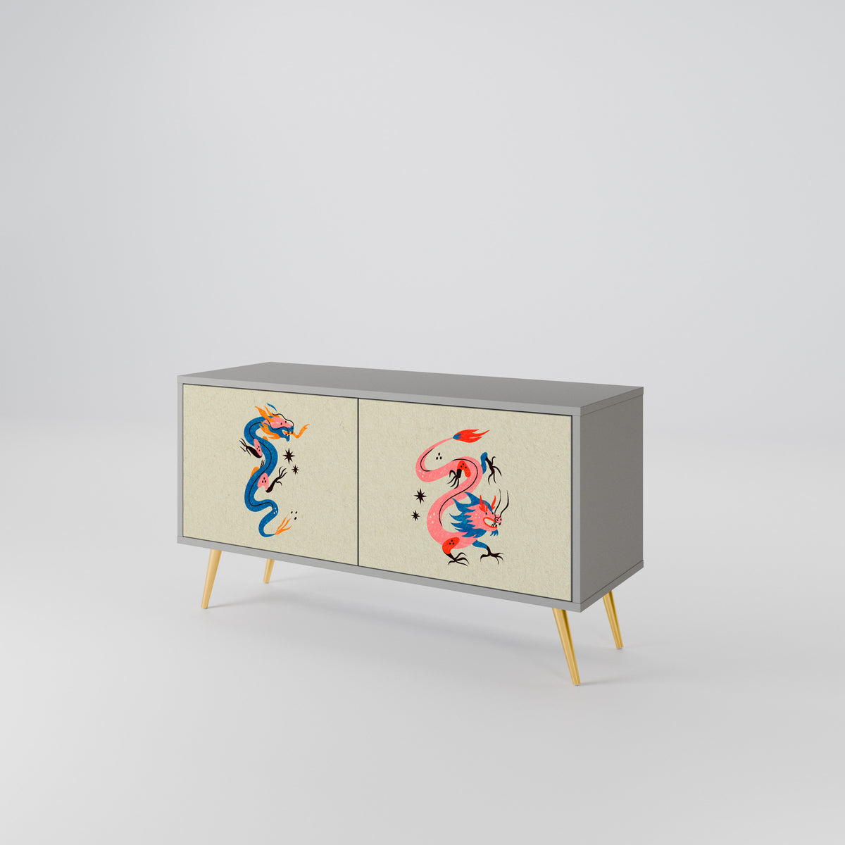 MYTHOLOGICAL CREATURES Kompaktní dvoudveřový TV stolek