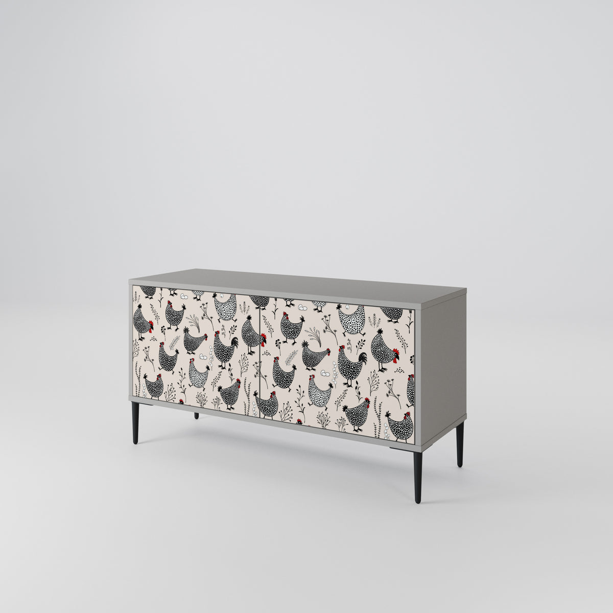 HAPPY HENS Kompaktní dvoudveřový TV stolek