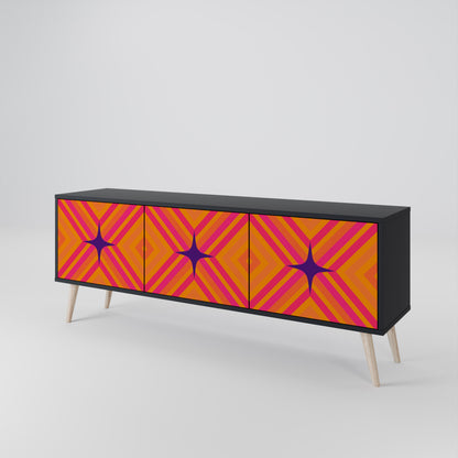 GEOMETRIC BRILLIANCE Třídveřový TV stolek