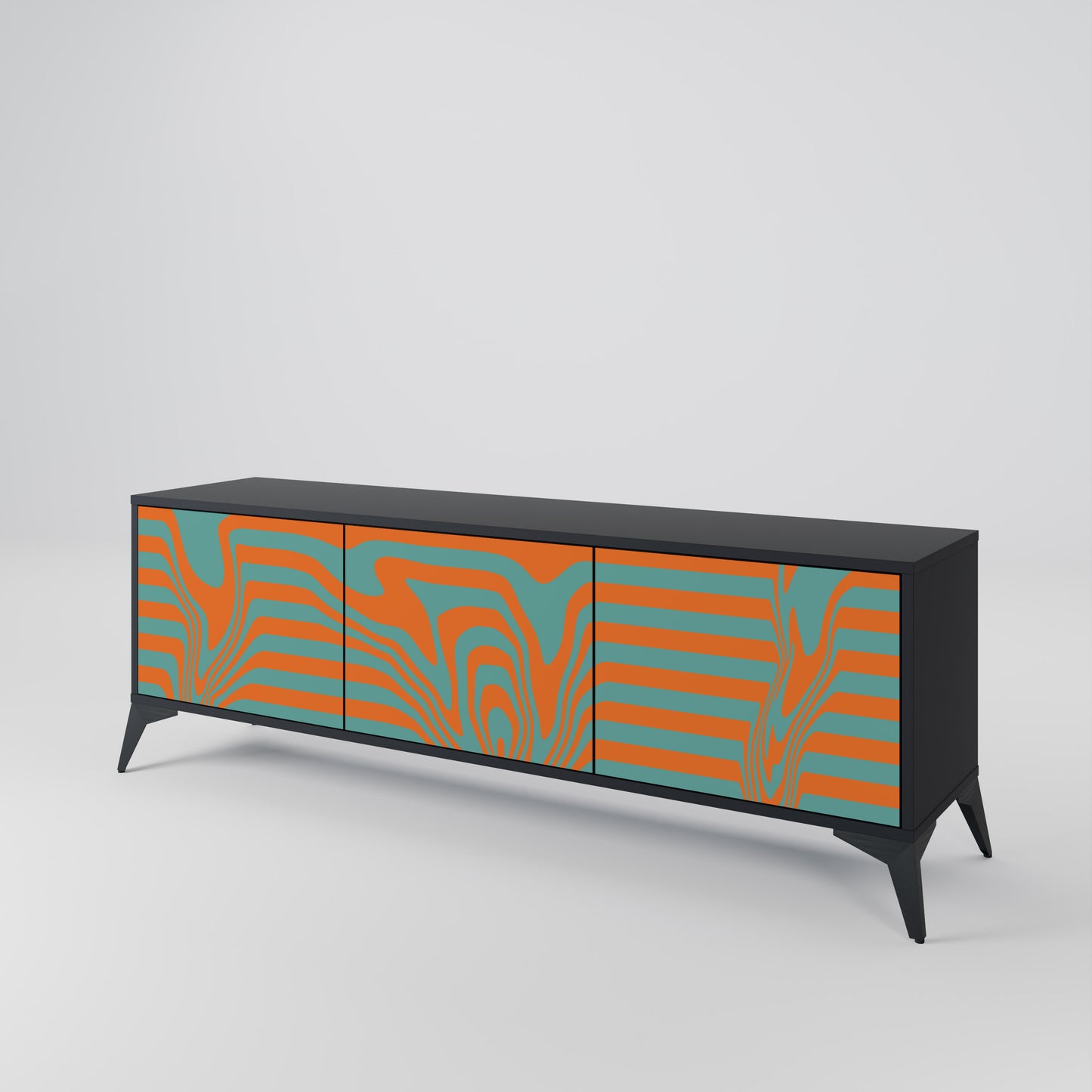 LINE COLLAPSE Třídveřový TV stolek
