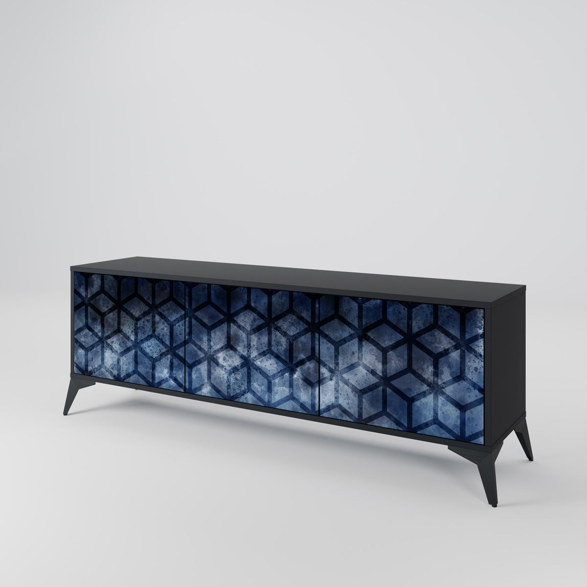 CUBIC MIST Třídveřový TV stolek