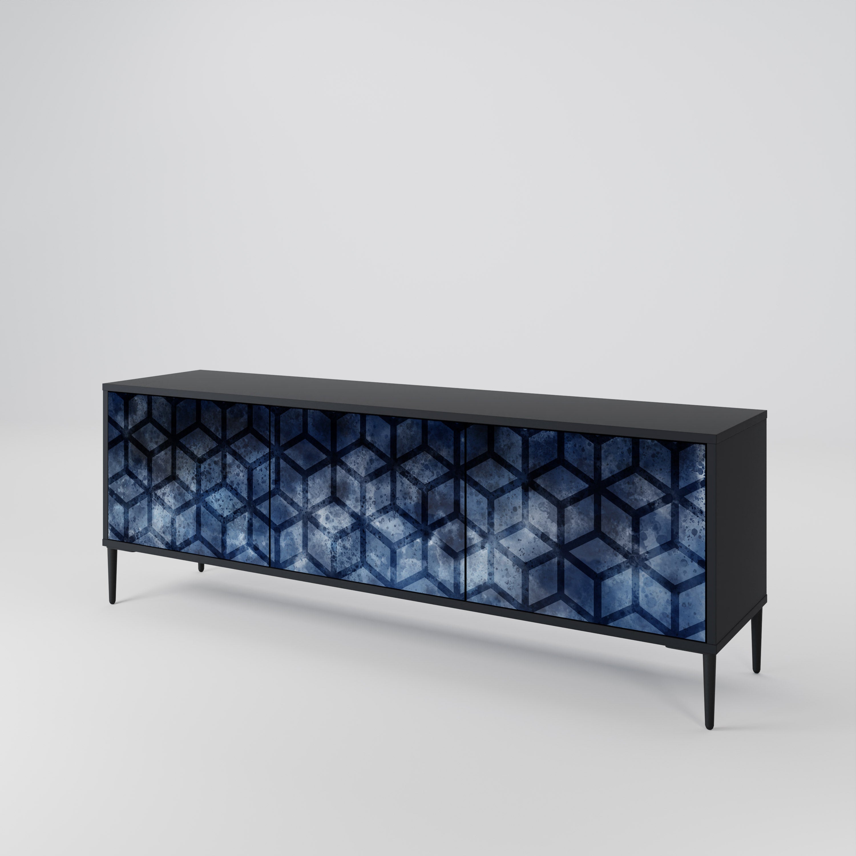 CUBIC MIST Třídveřový TV stolek