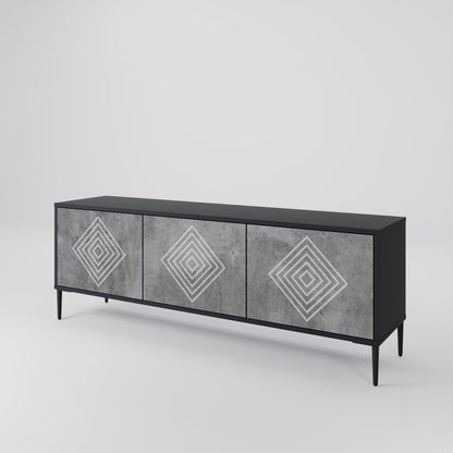 POLYGONAL ARTISTRY Třídveřový TV stolek
