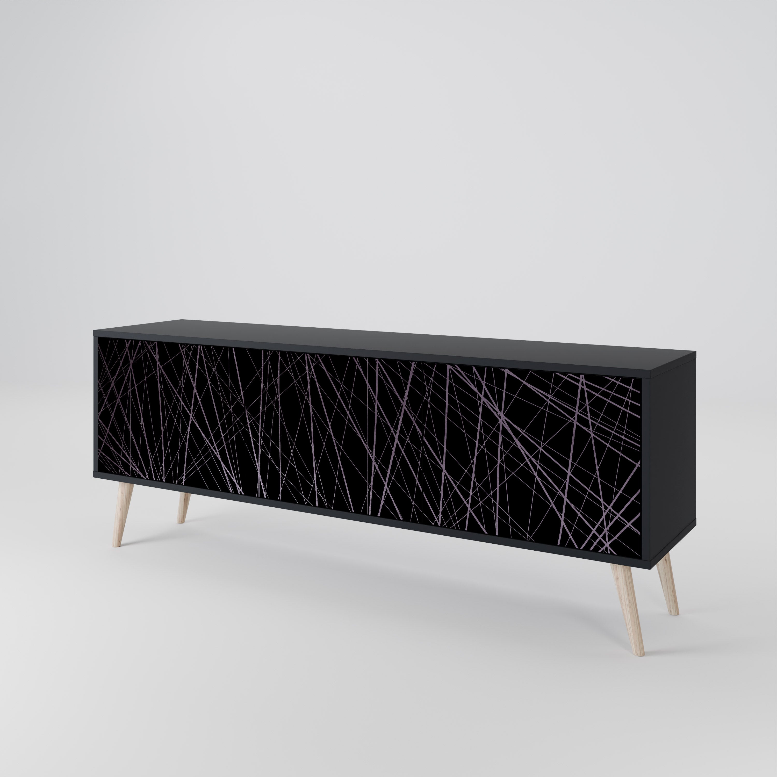 SHIMMER SPIDERGRAM Třídveřový TV stolek
