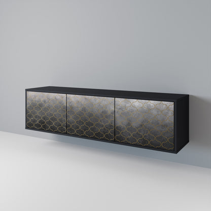 TESSELATED GRAYISH Třídveřový TV stolek