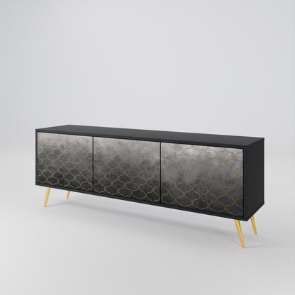 TESSELATED GRAYISH Třídveřový TV stolek