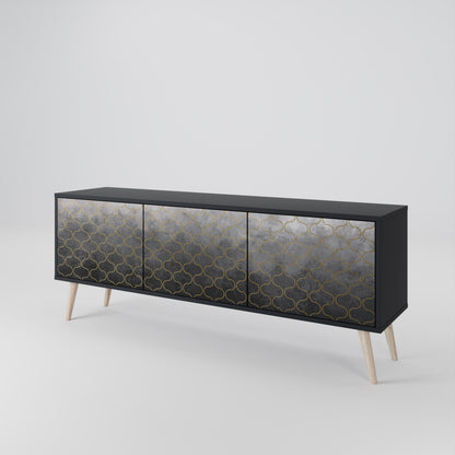 TESSELATED GRAYISH Třídveřový TV stolek