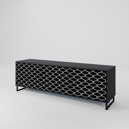 TESSELATED BLACKNESS Třídveřový TV stolek