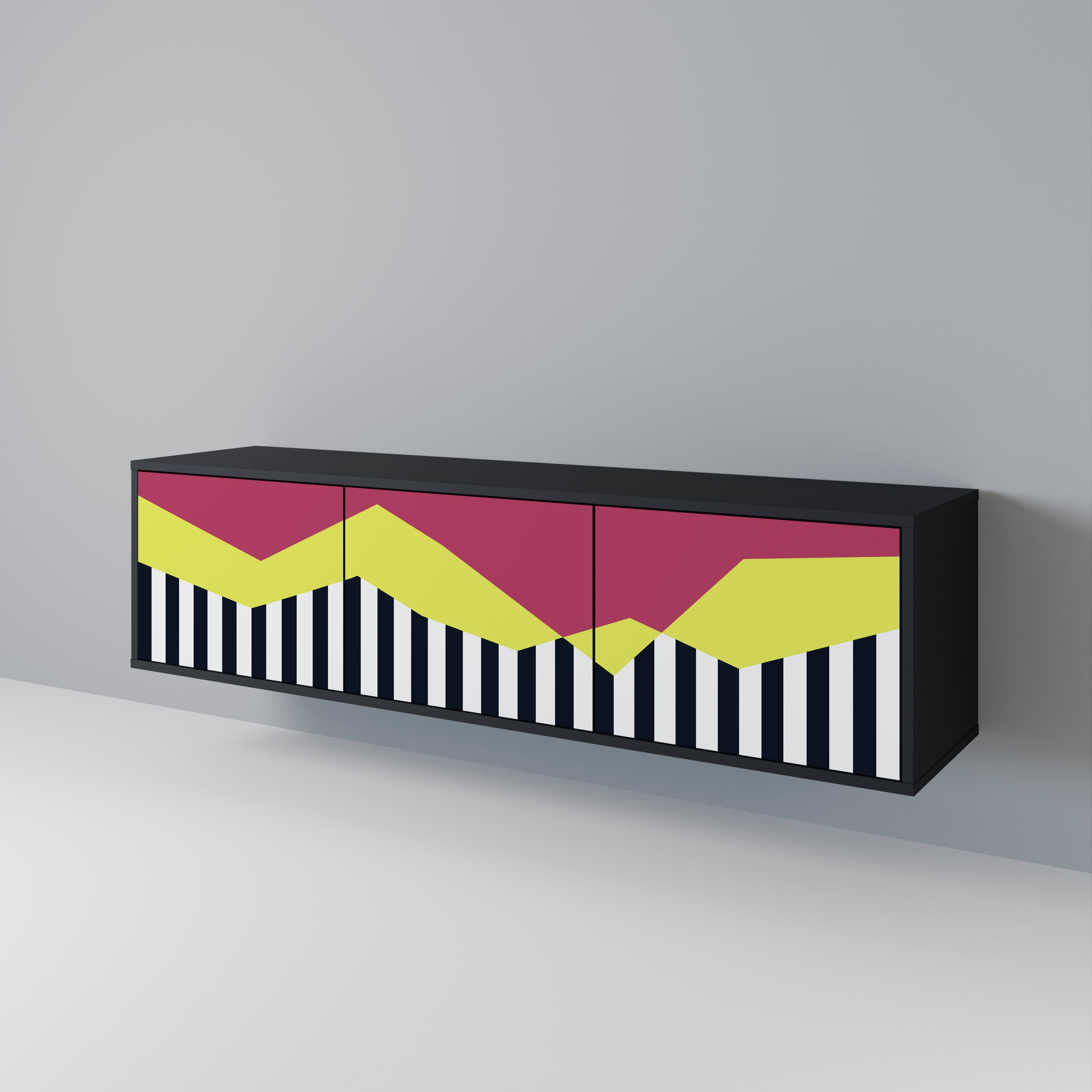 PIANO FANTASY Třídveřový TV stolek