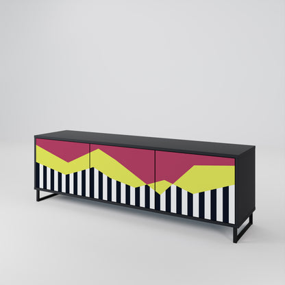 PIANO FANTASY Třídveřový TV stolek