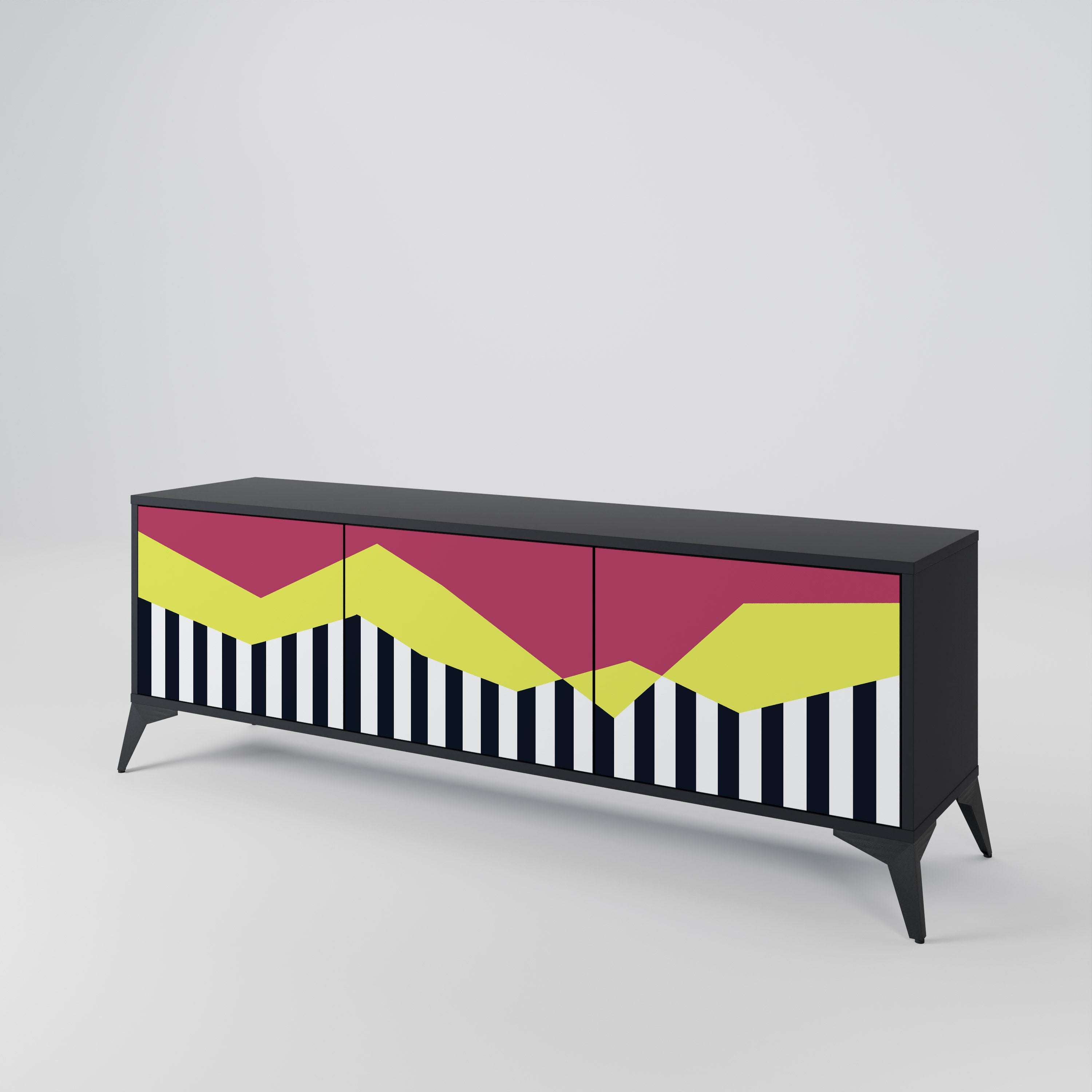 PIANO FANTASY Třídveřový TV stolek