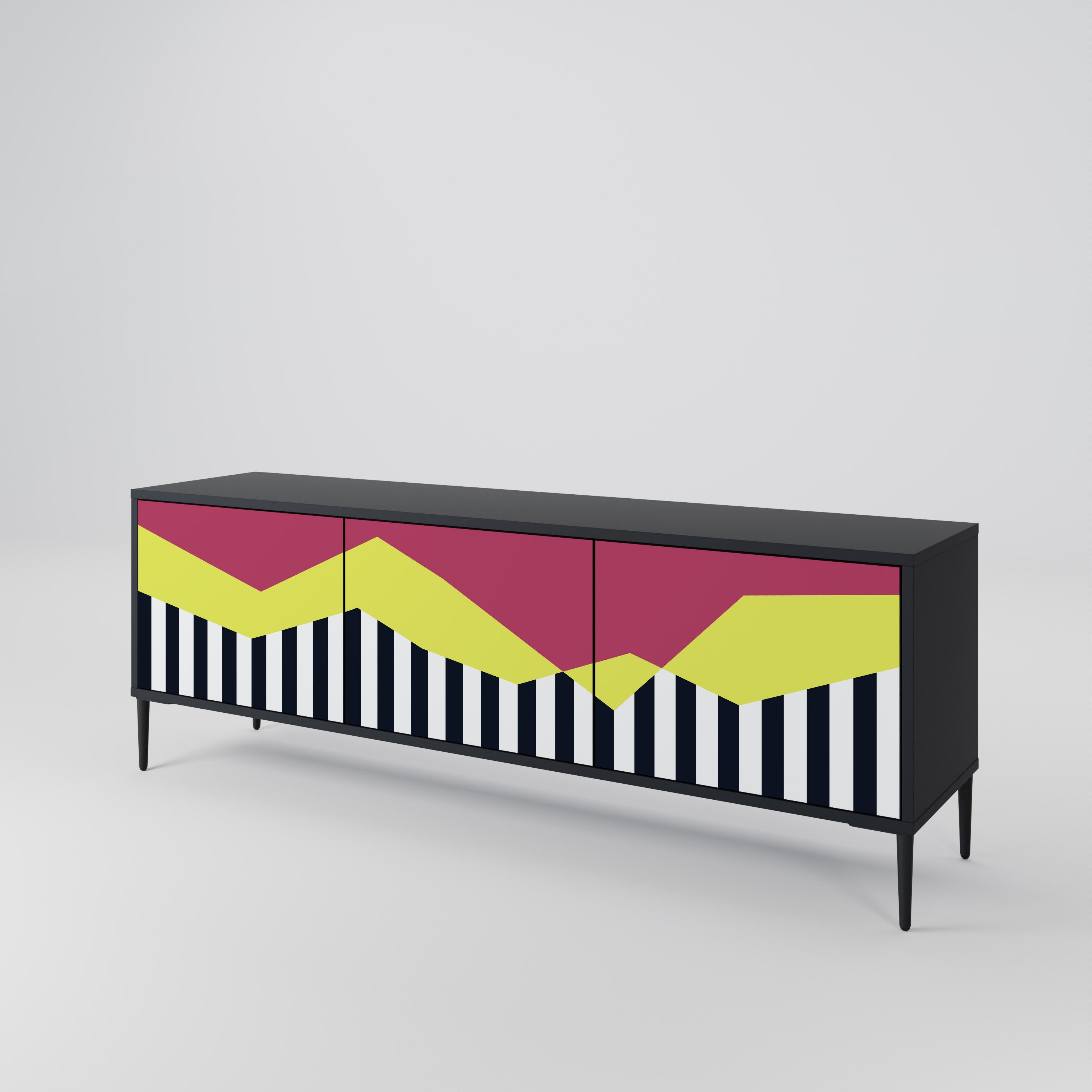 PIANO FANTASY Třídveřový TV stolek