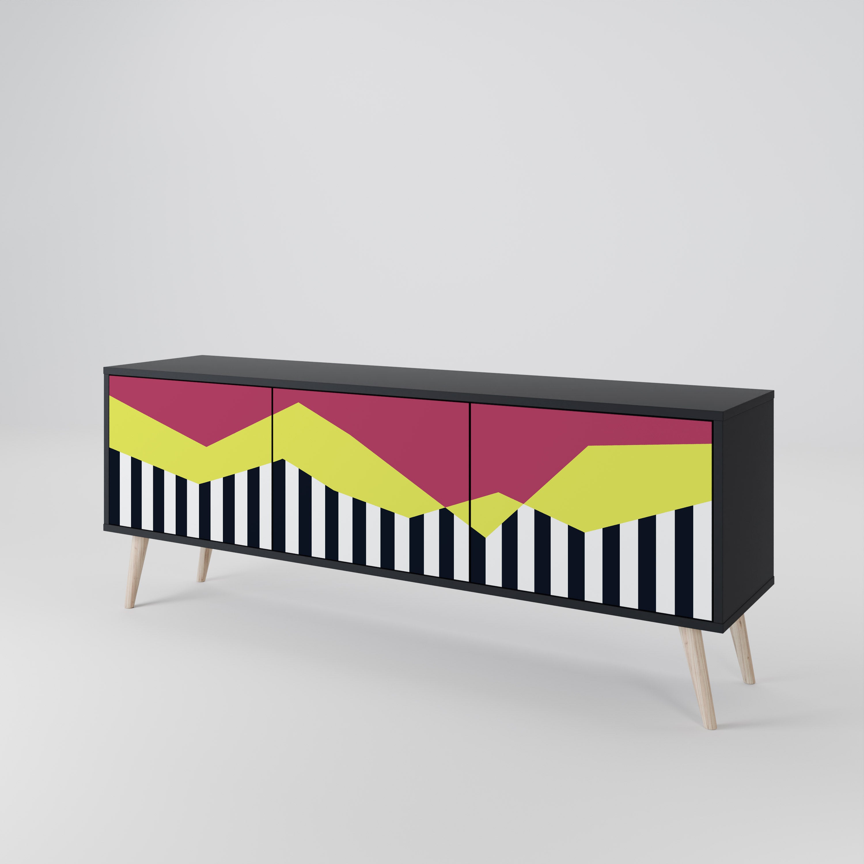 PIANO FANTASY Třídveřový TV stolek