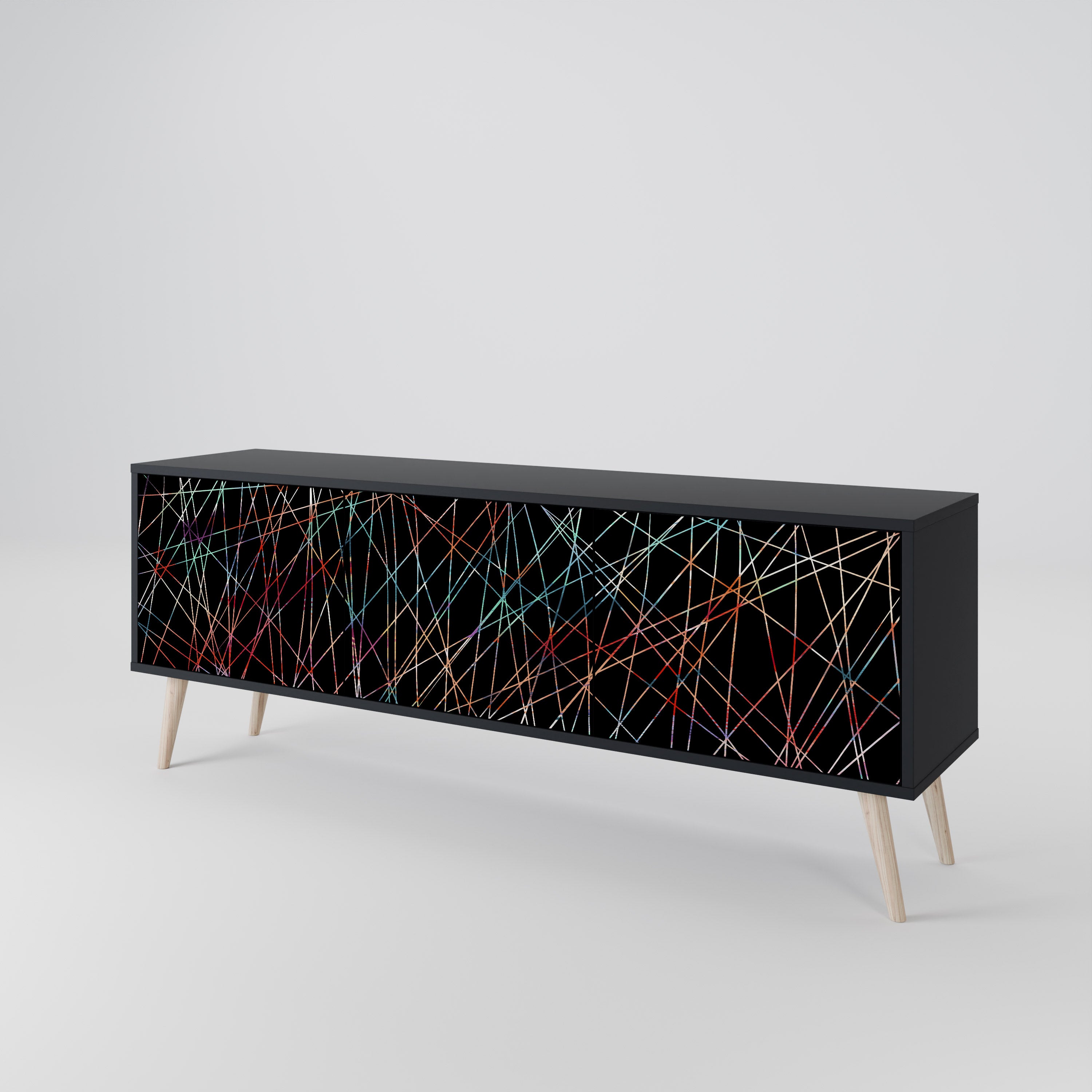 LUMINOUS SNARE Třídveřový TV stolek