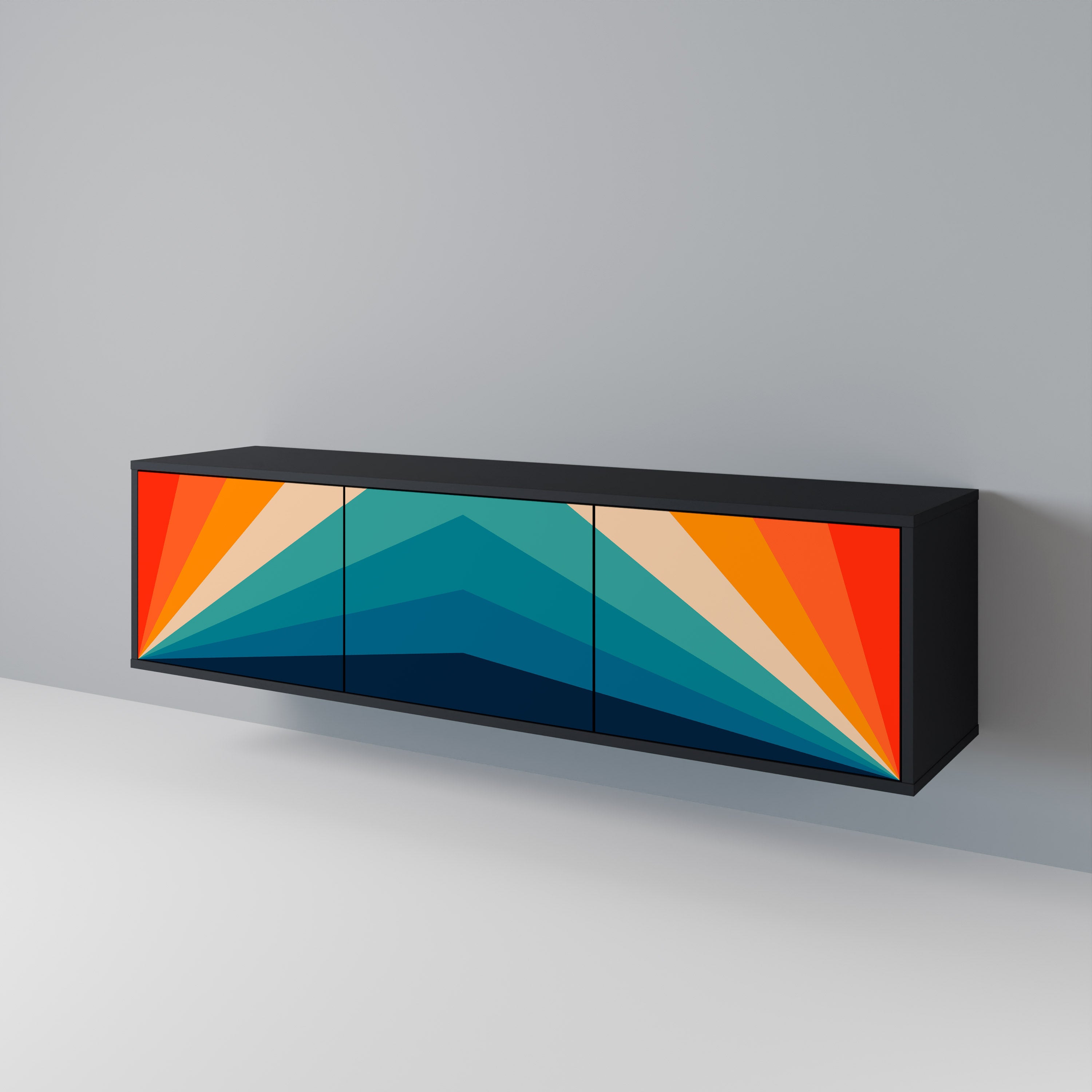 PRISM CONCUSSION Třídveřový TV stolek