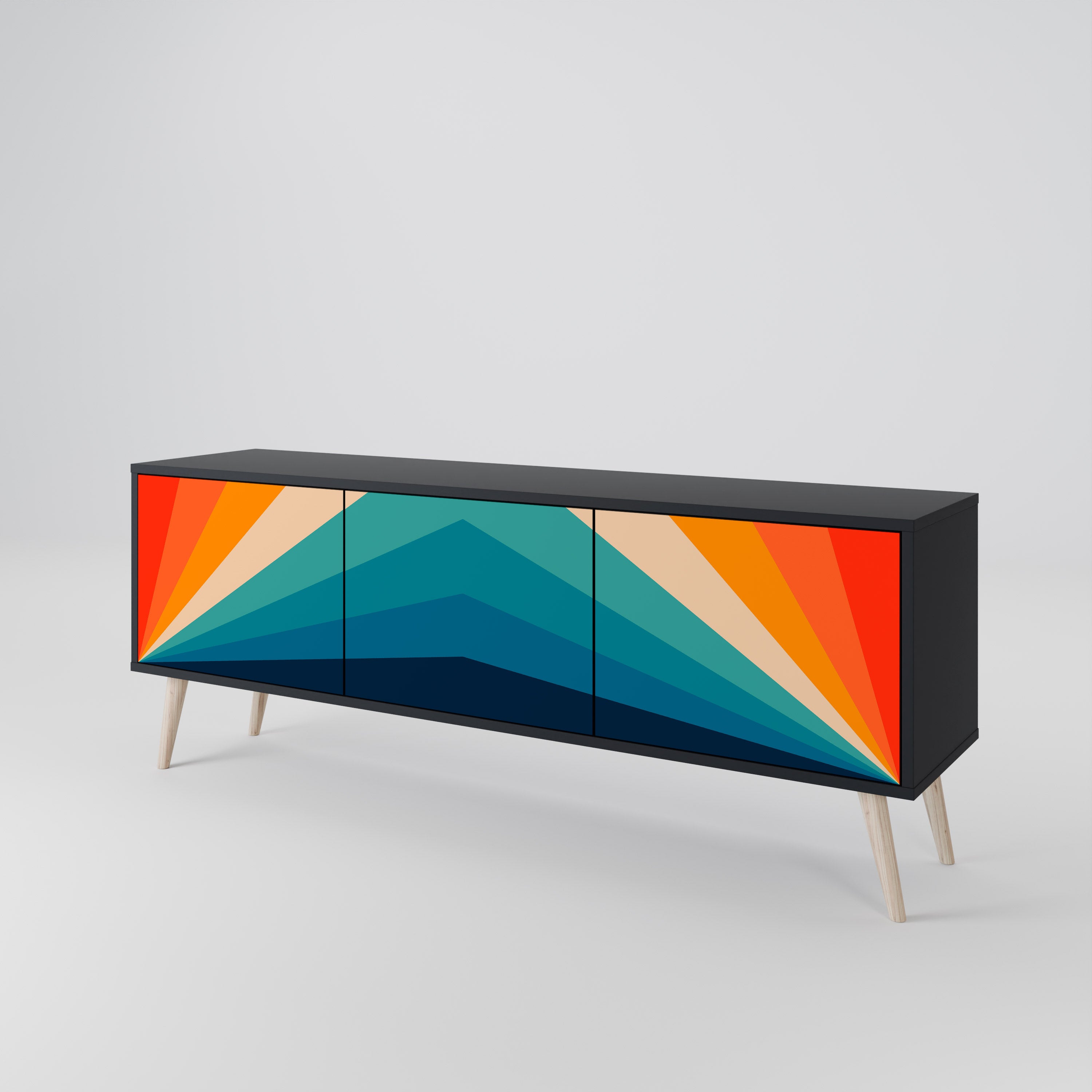 PRISM CONCUSSION Třídveřový TV stolek