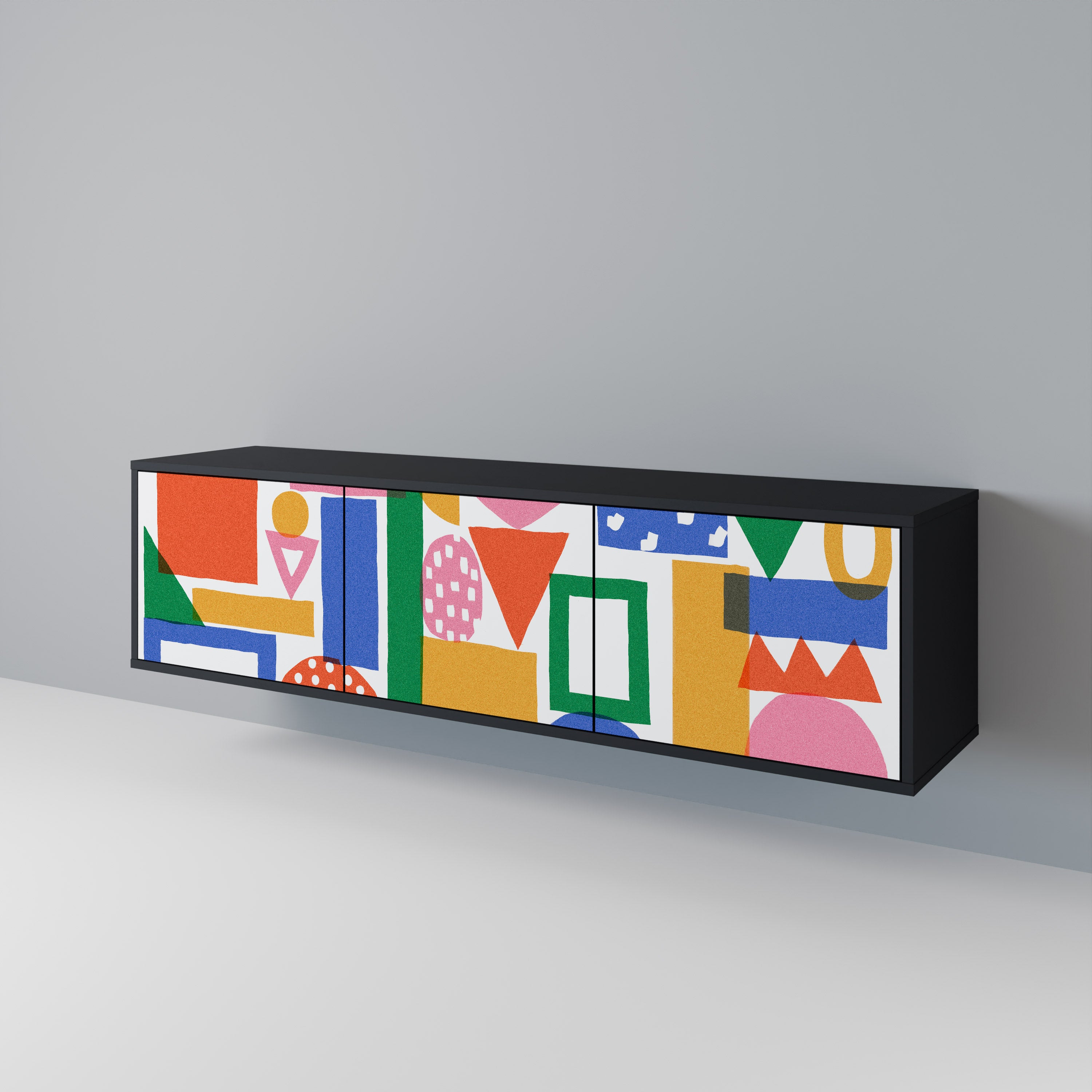 GEOMETRIC GLIMMER Třídveřový TV stolek