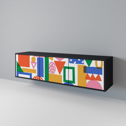 GEOMETRIC GLIMMER Třídveřový TV stolek