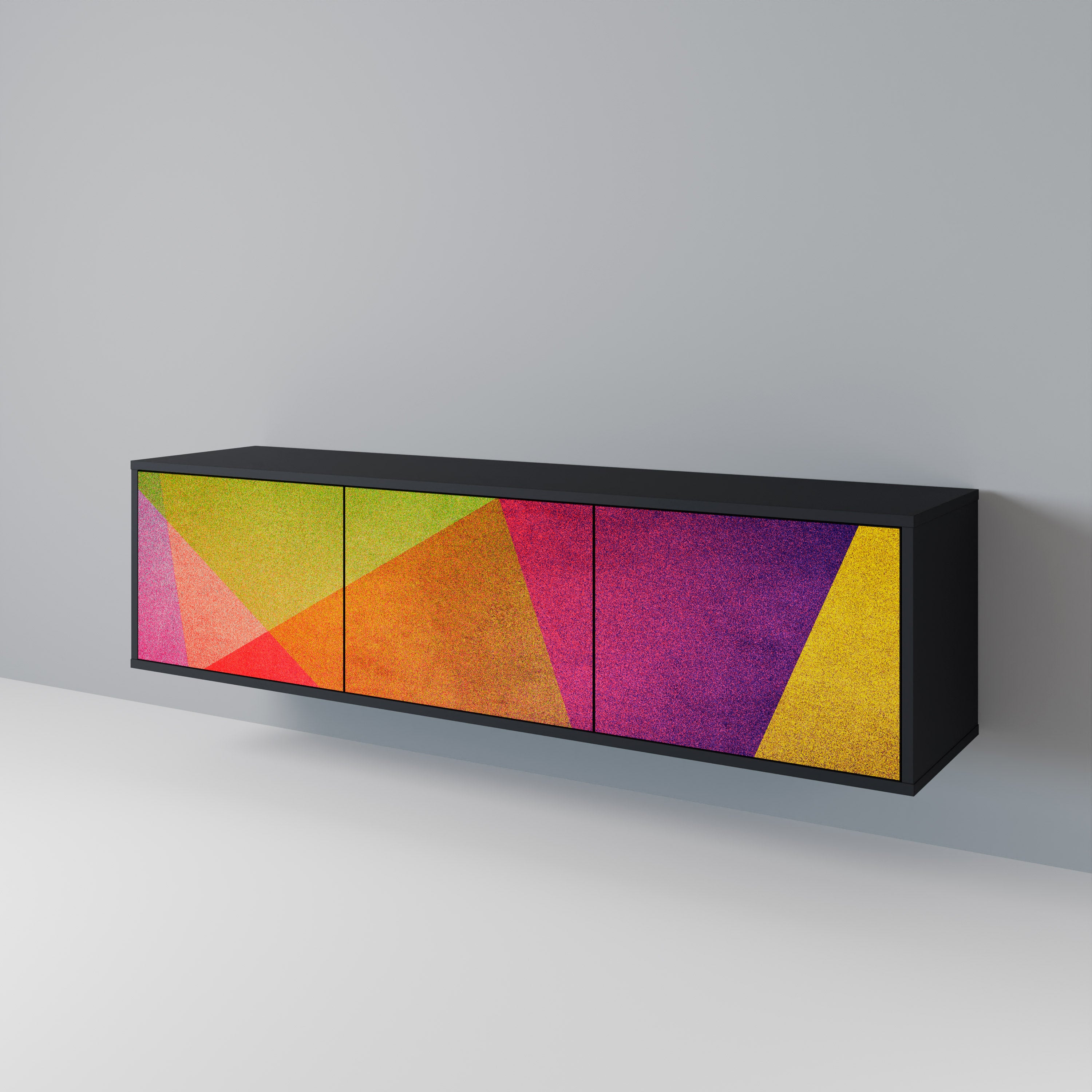 VIVID GEOMETRY Třídveřový TV stolek