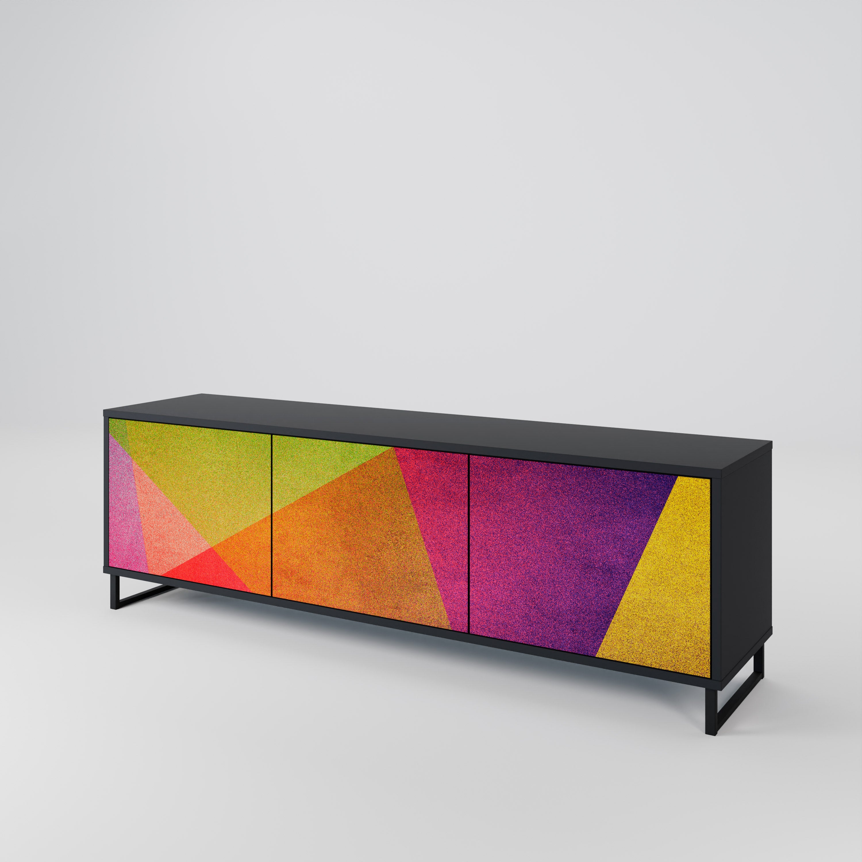 VIVID GEOMETRY Třídveřový TV stolek