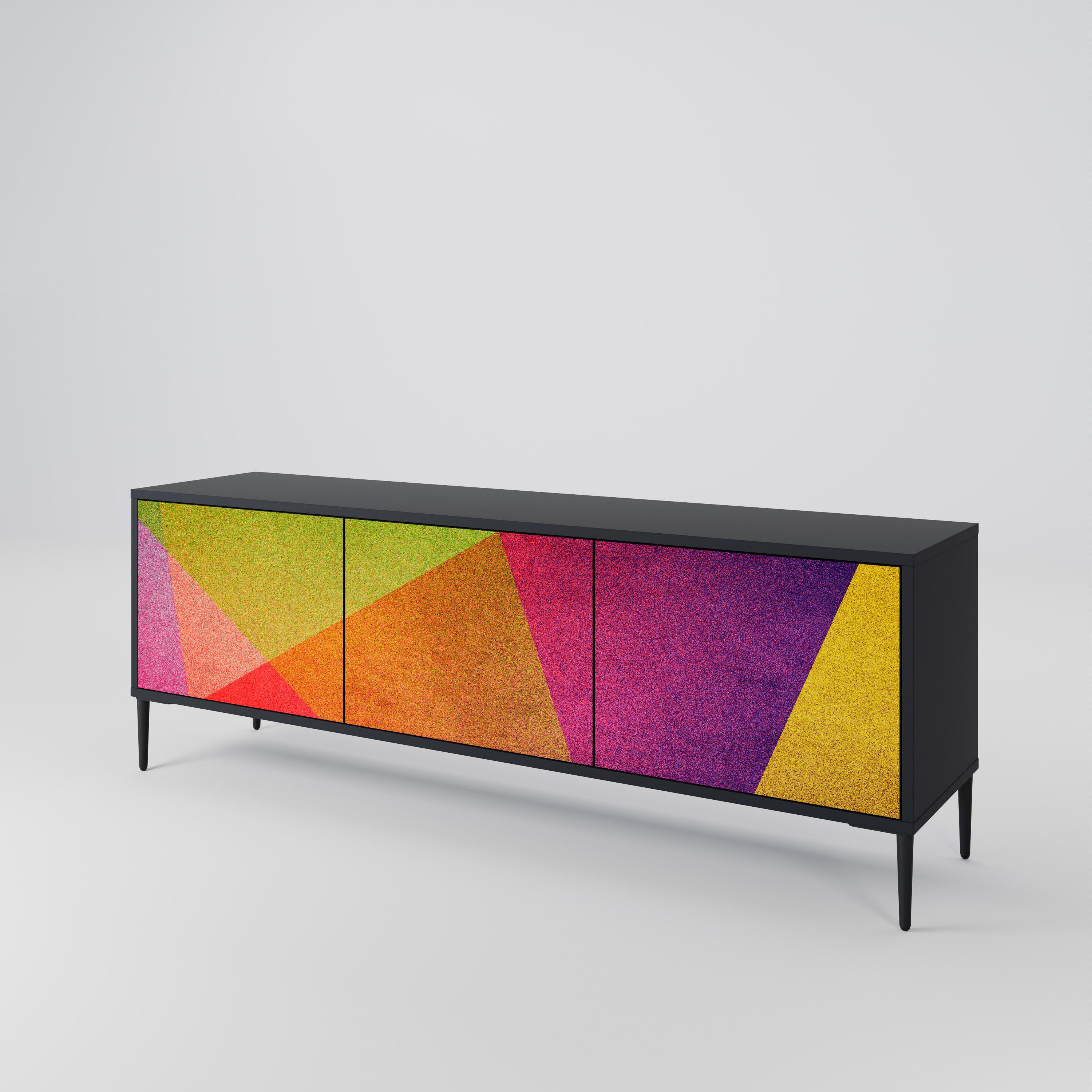 VIVID GEOMETRY Třídveřový TV stolek