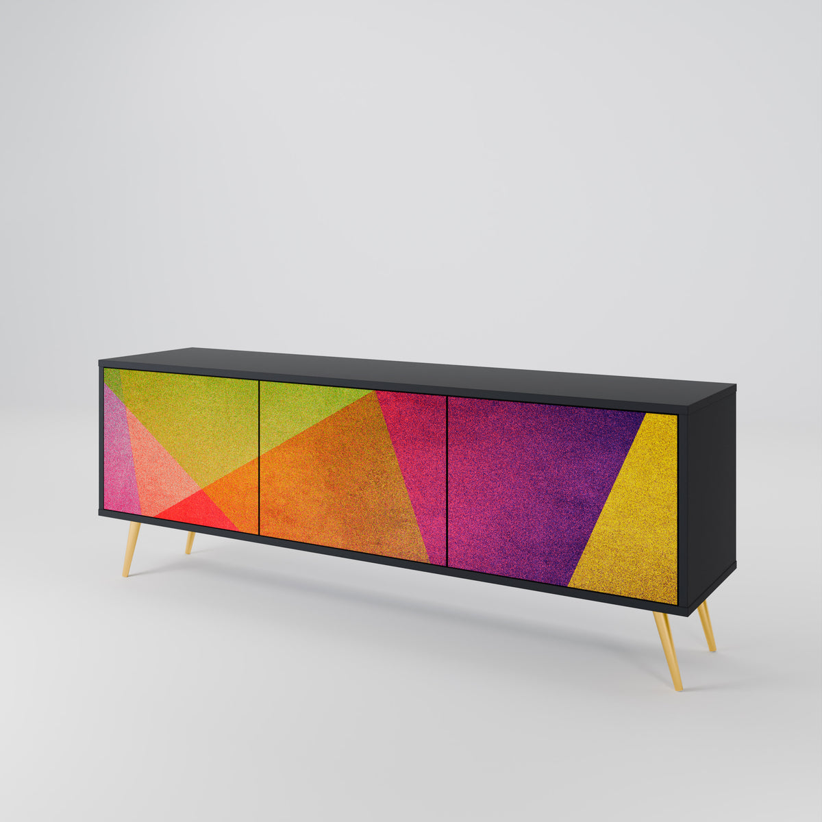 VIVID GEOMETRY Třídveřový TV stolek