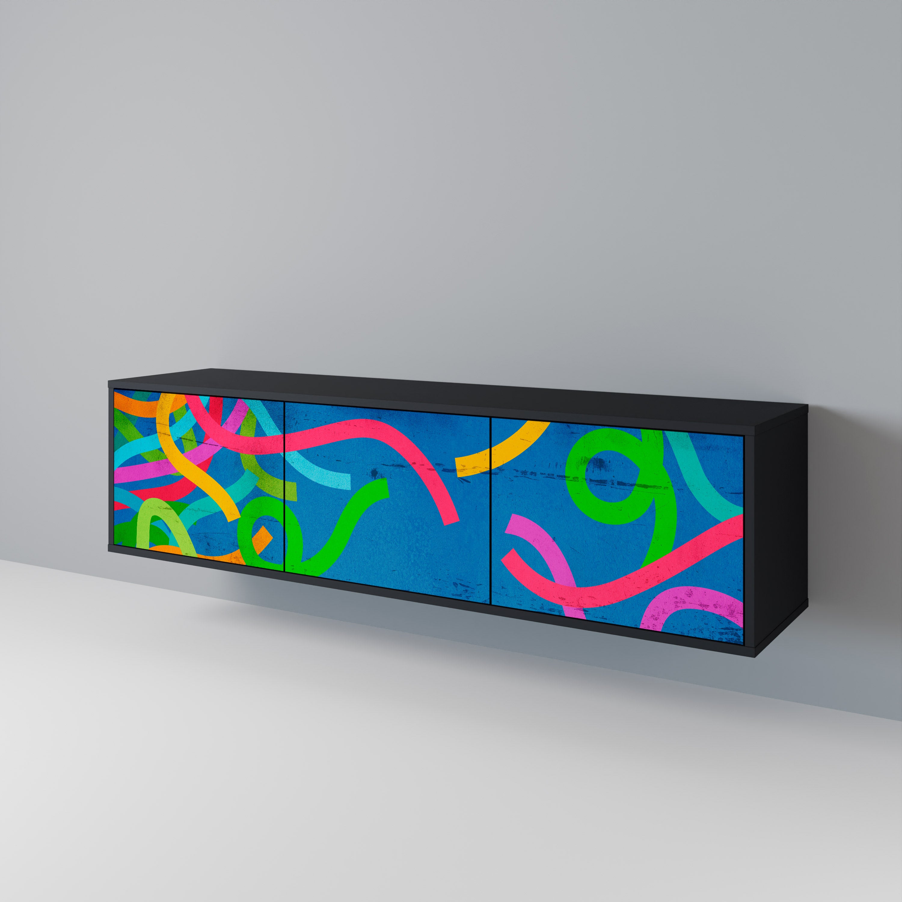 STREAMER TANGLE Třídveřový TV stolek