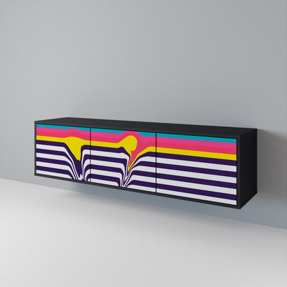 TONE COLLAPSE Třídveřový TV stolek