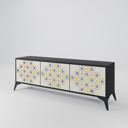PATTERNED PRISM Třídveřový TV stolek