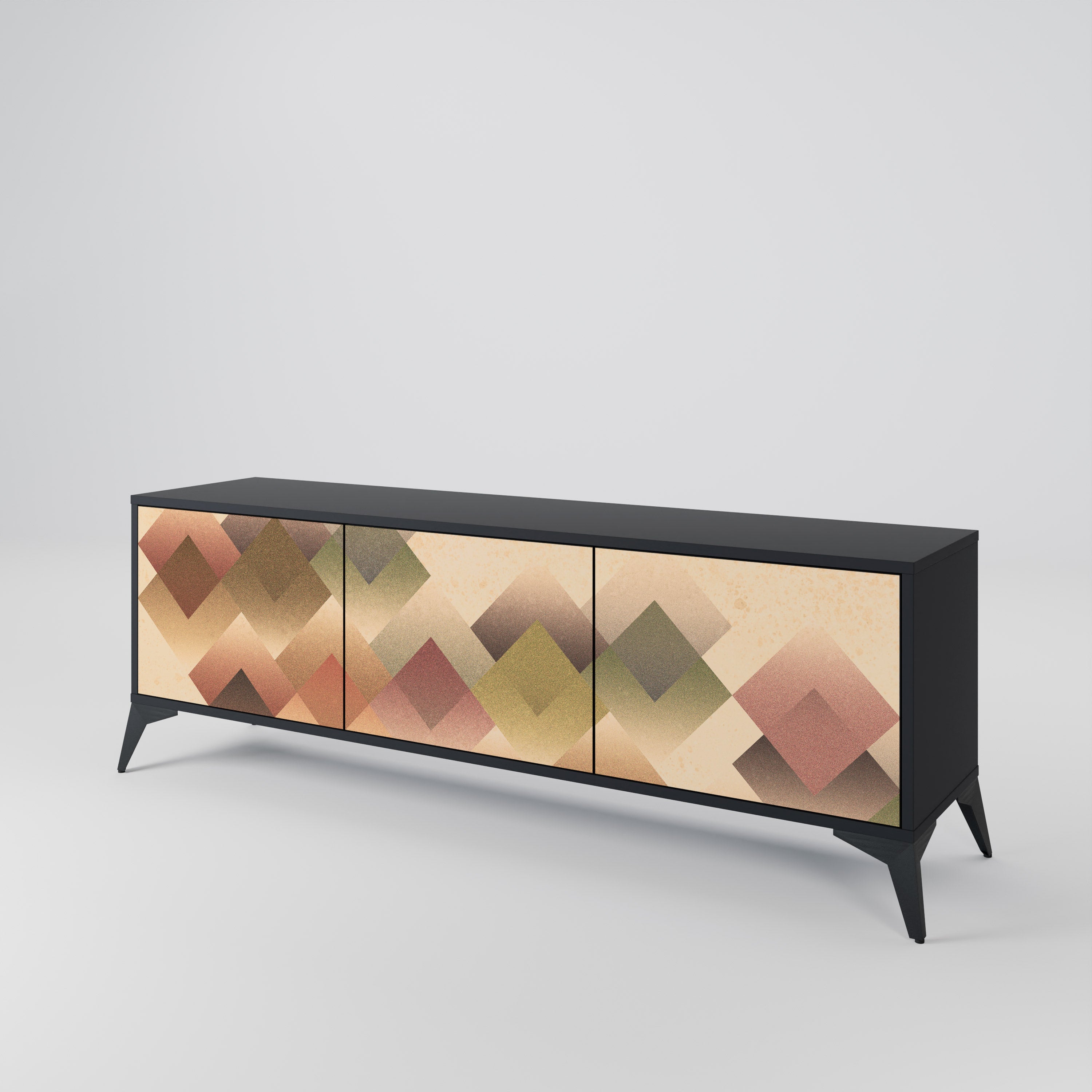 GEOMETRIC FUSION Třídveřový TV stolek