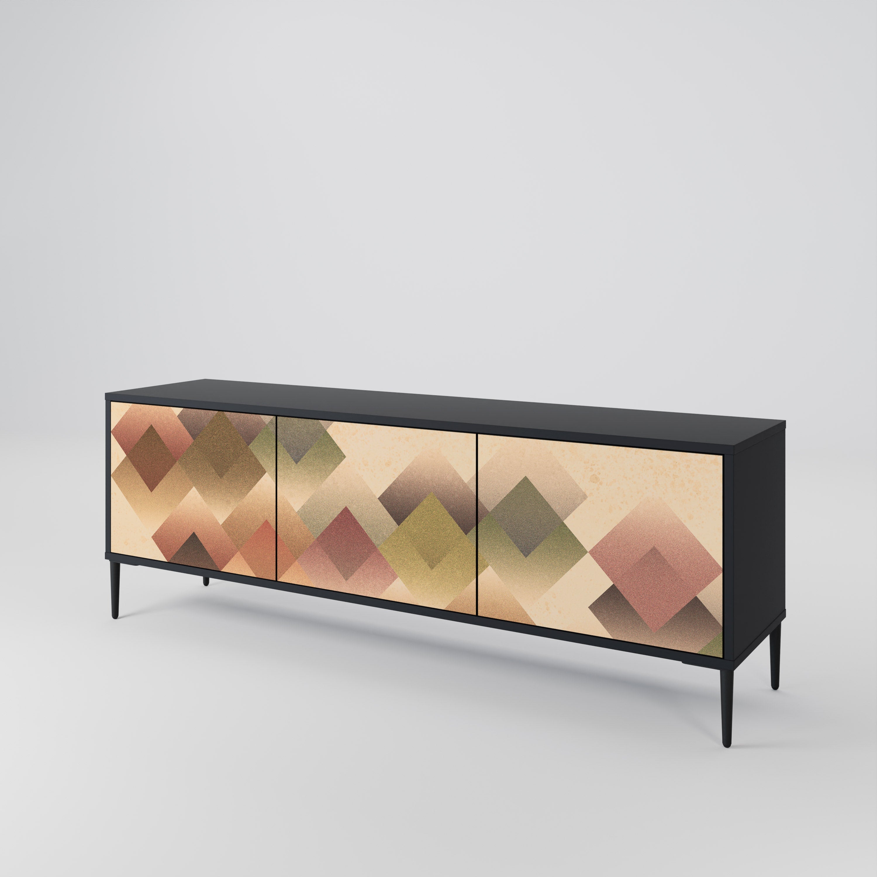 GEOMETRIC FUSION Třídveřový TV stolek