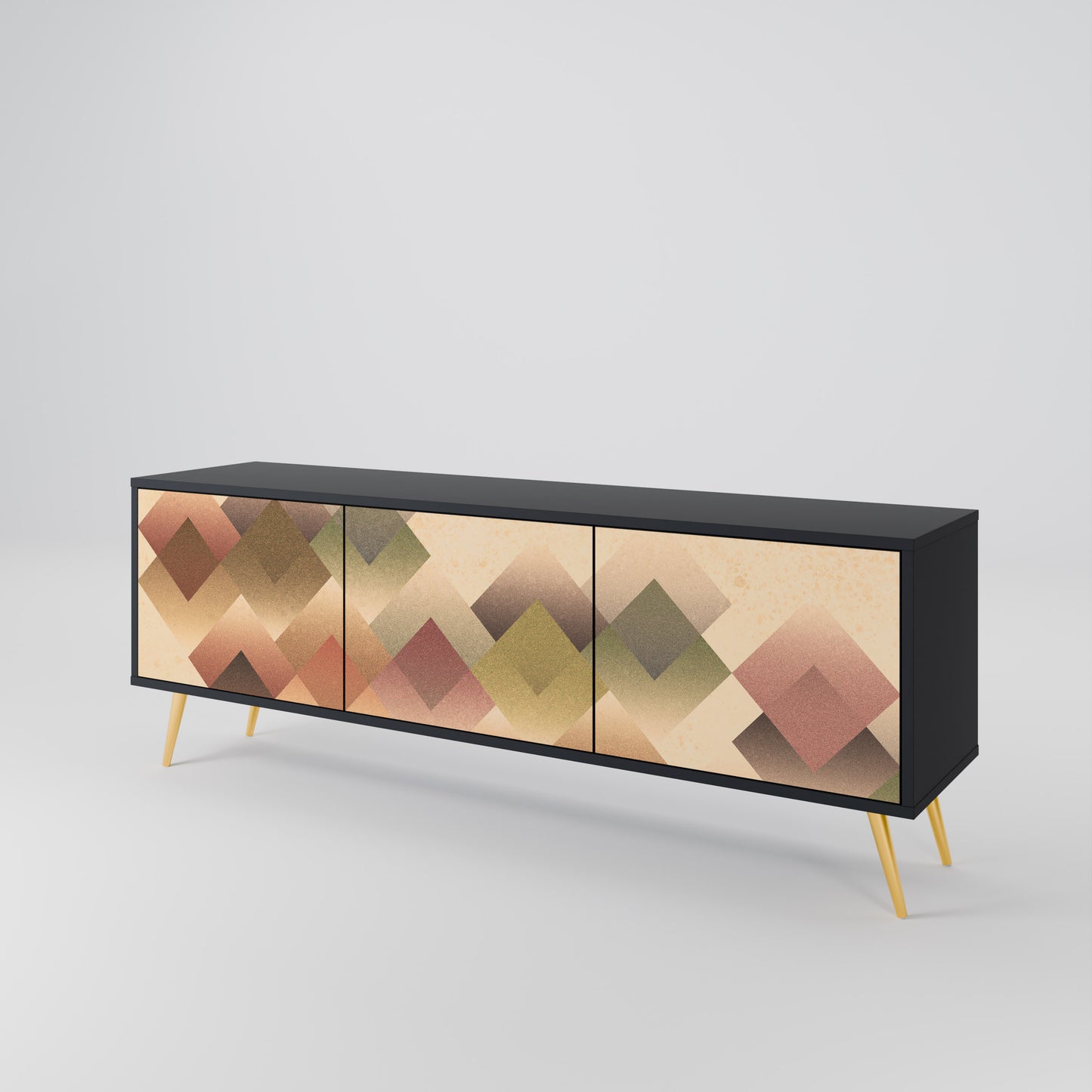 GEOMETRIC FUSION Třídveřový TV stolek