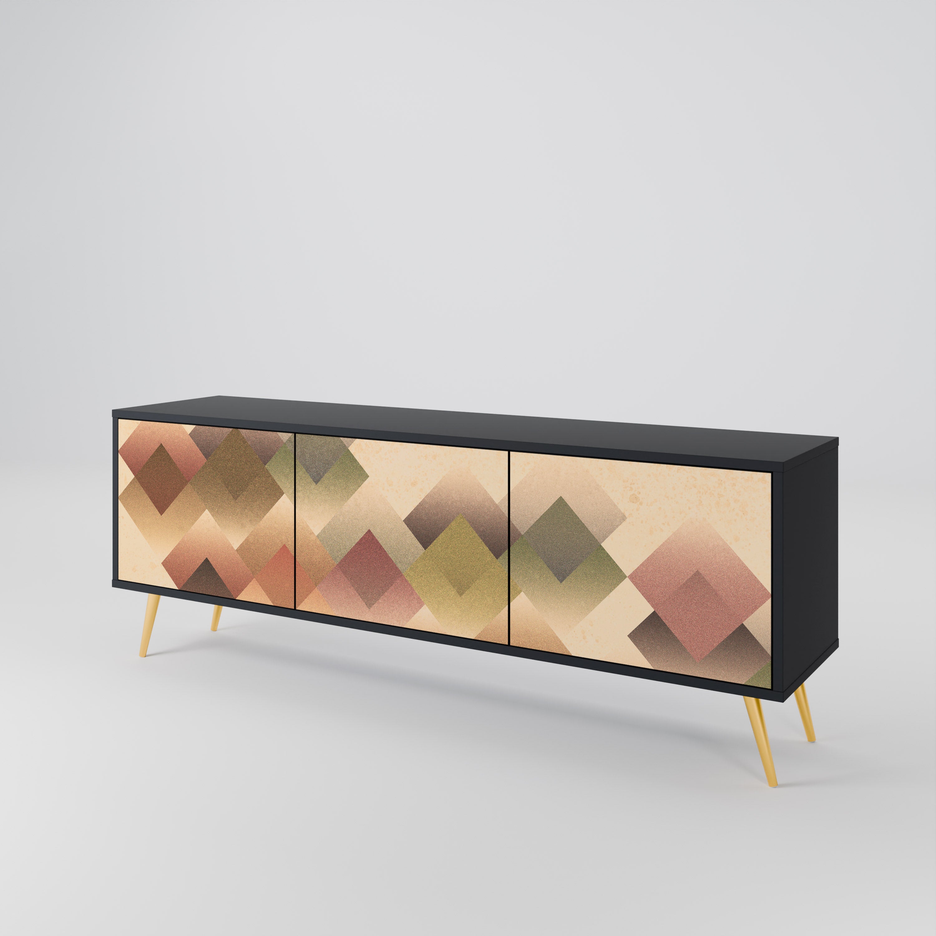 GEOMETRIC FUSION Třídveřový TV stolek