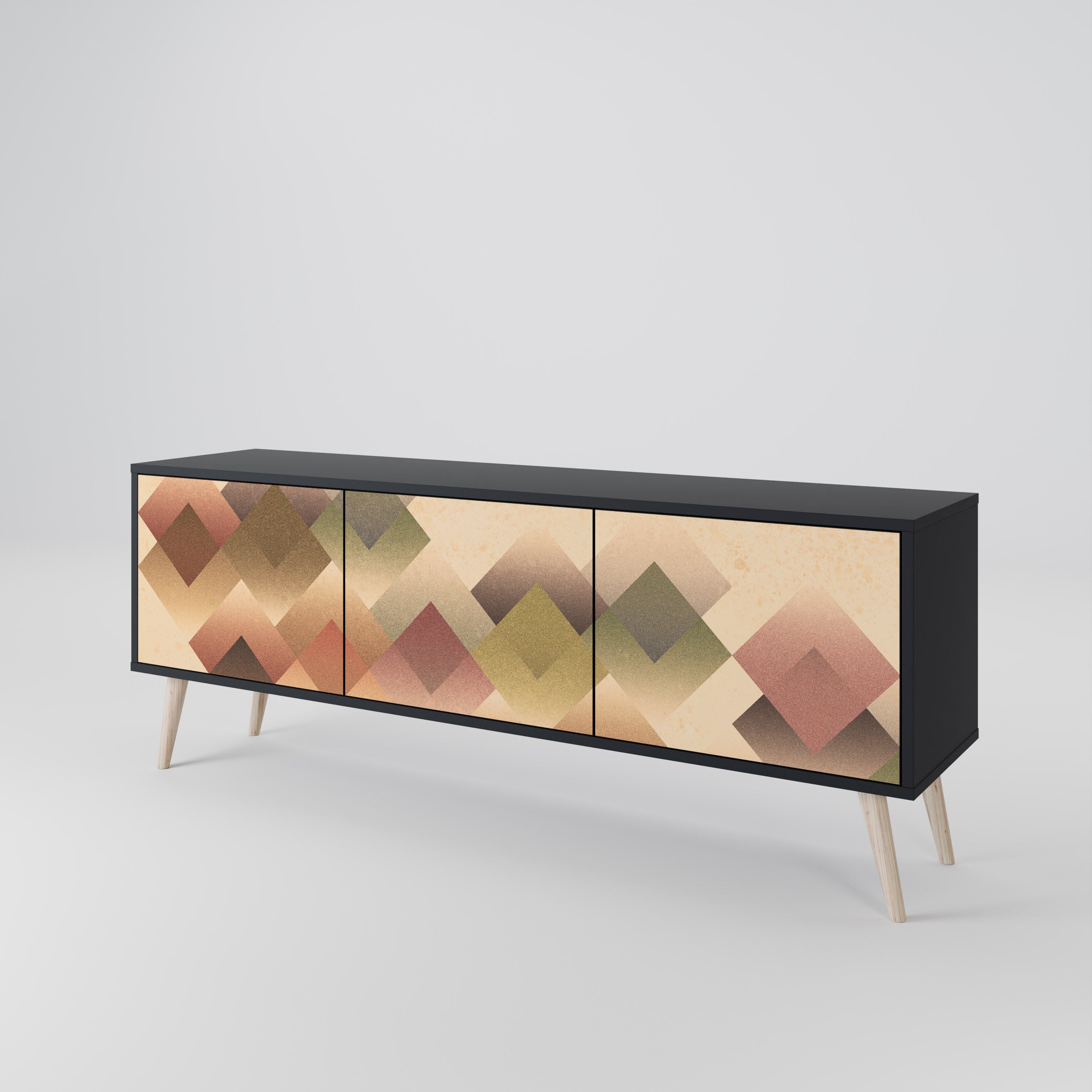 GEOMETRIC FUSION Třídveřový TV stolek