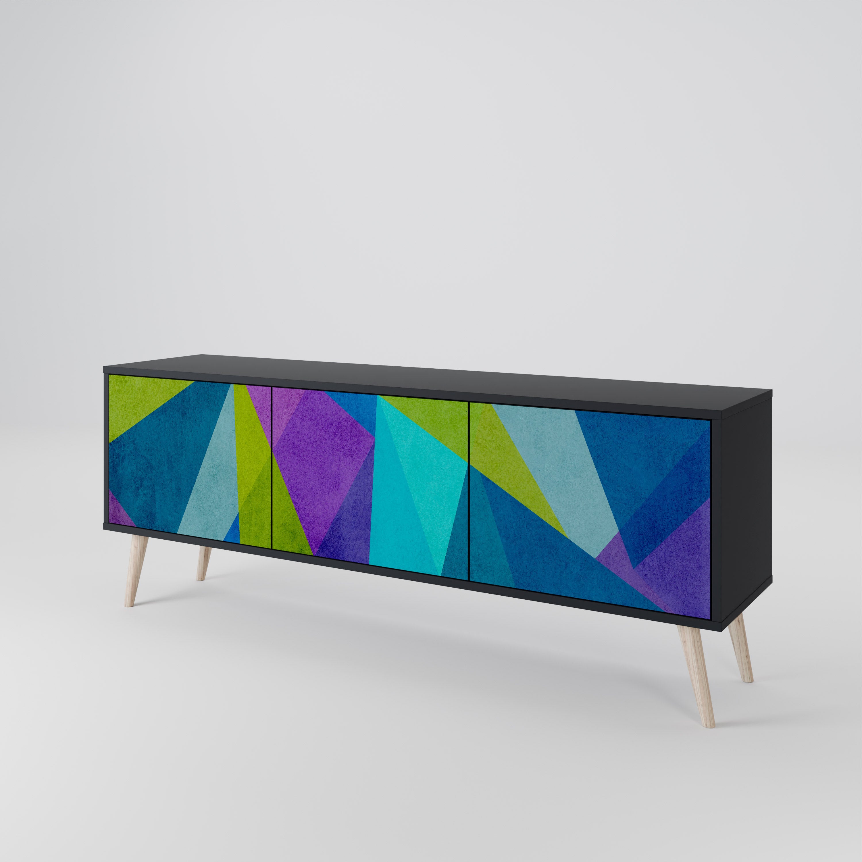 COLD SHOWCASE Třídveřový TV stolek