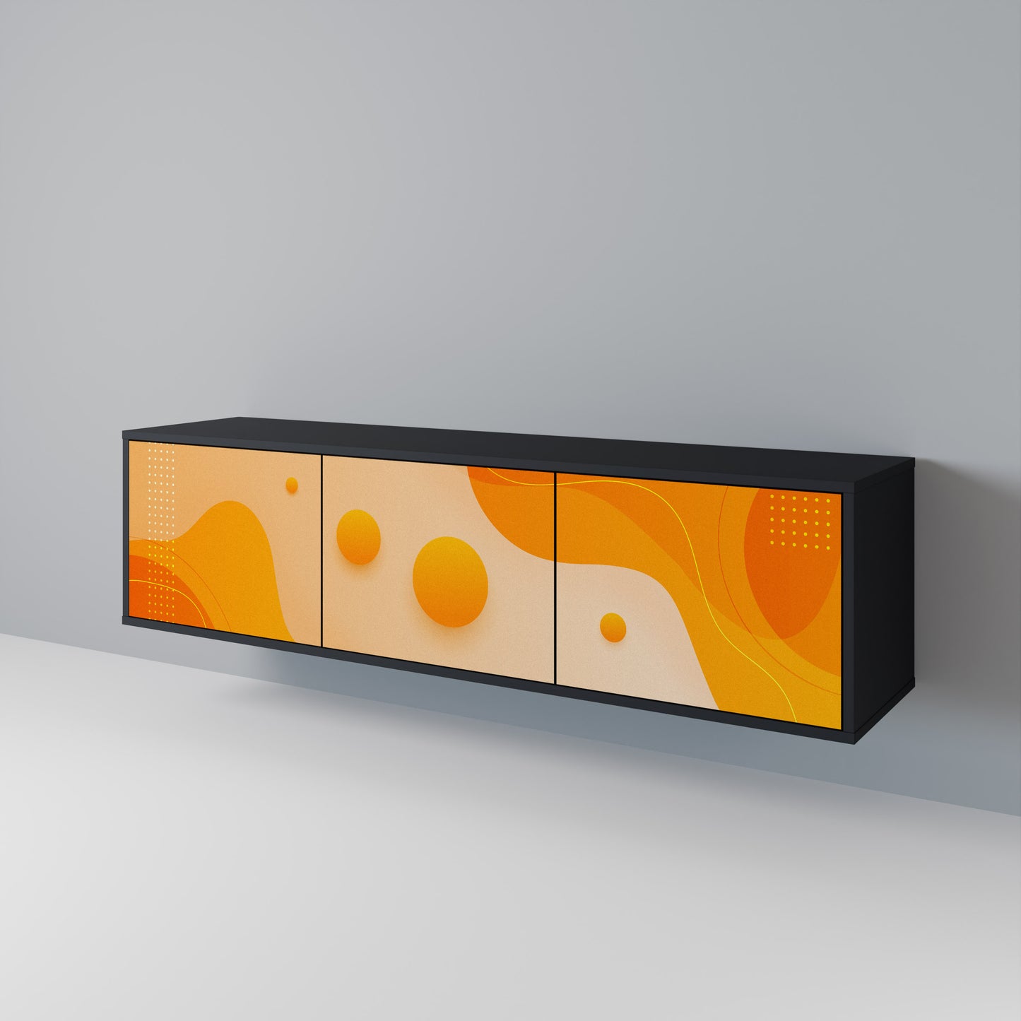 ORANGE ARRANGEMENT Třídveřový TV stolek