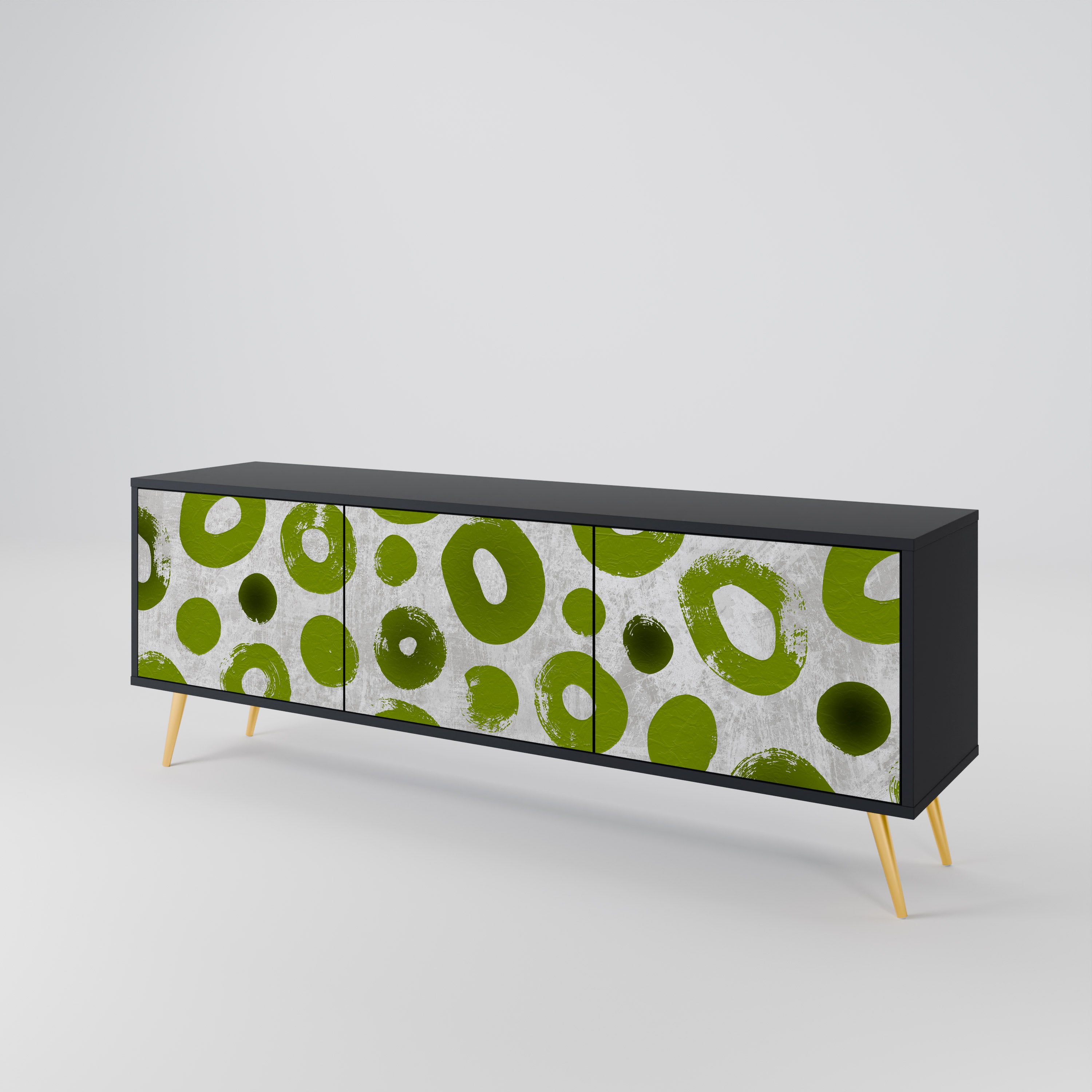 GREEN RHAPSODY Třídveřový TV stolek