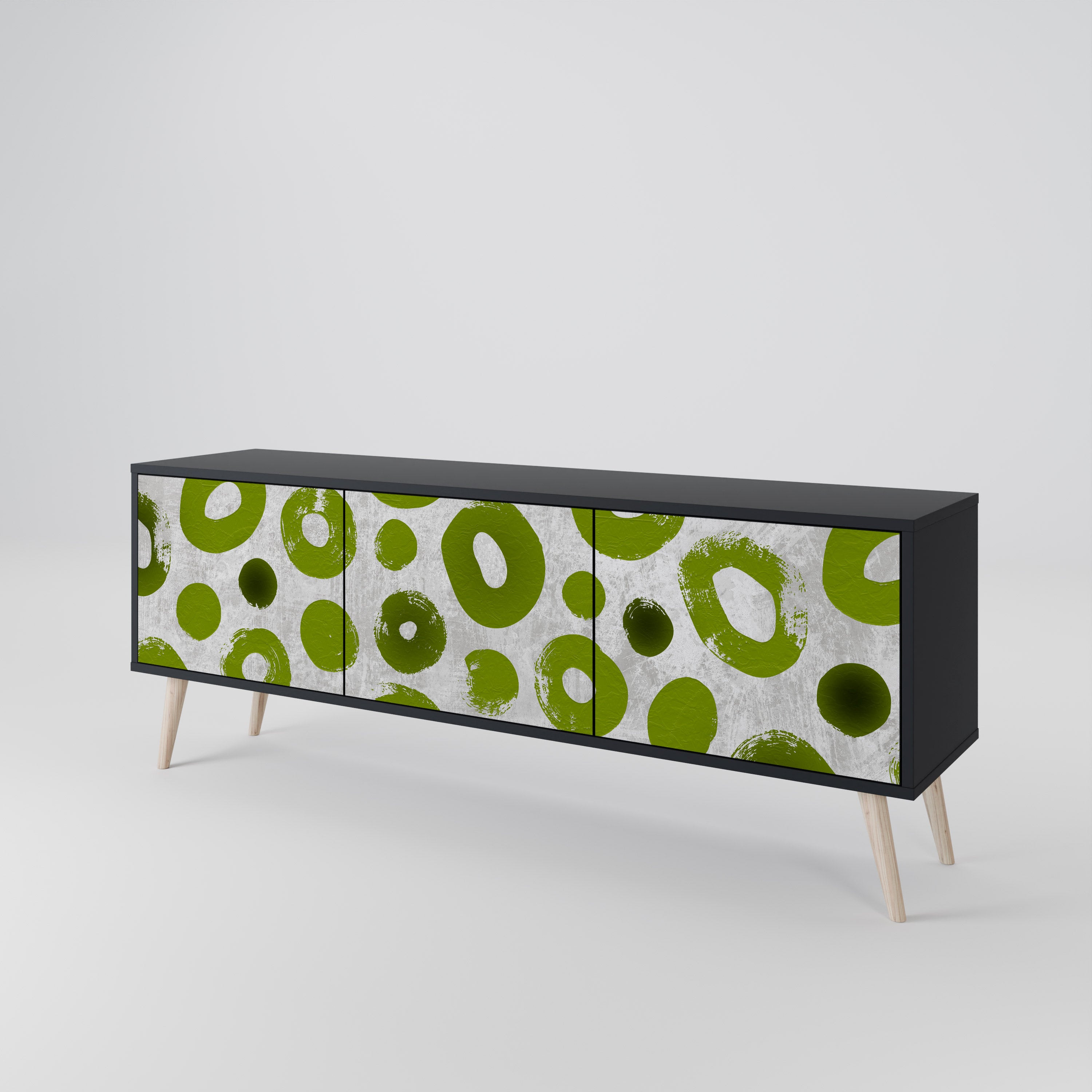 GREEN RHAPSODY Třídveřový TV stolek