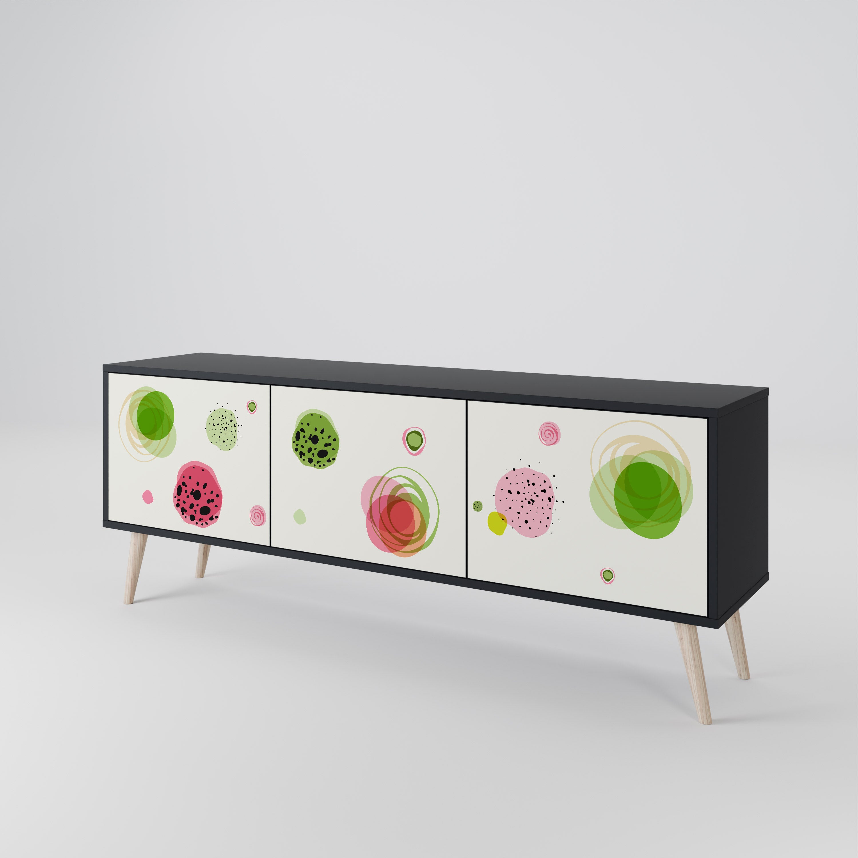 COLORFUL COSMOS Třídveřový TV stolek