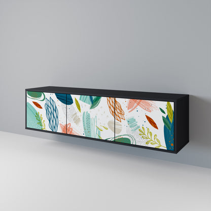 BOTANICAL HURRICANE Třídveřový TV stolek