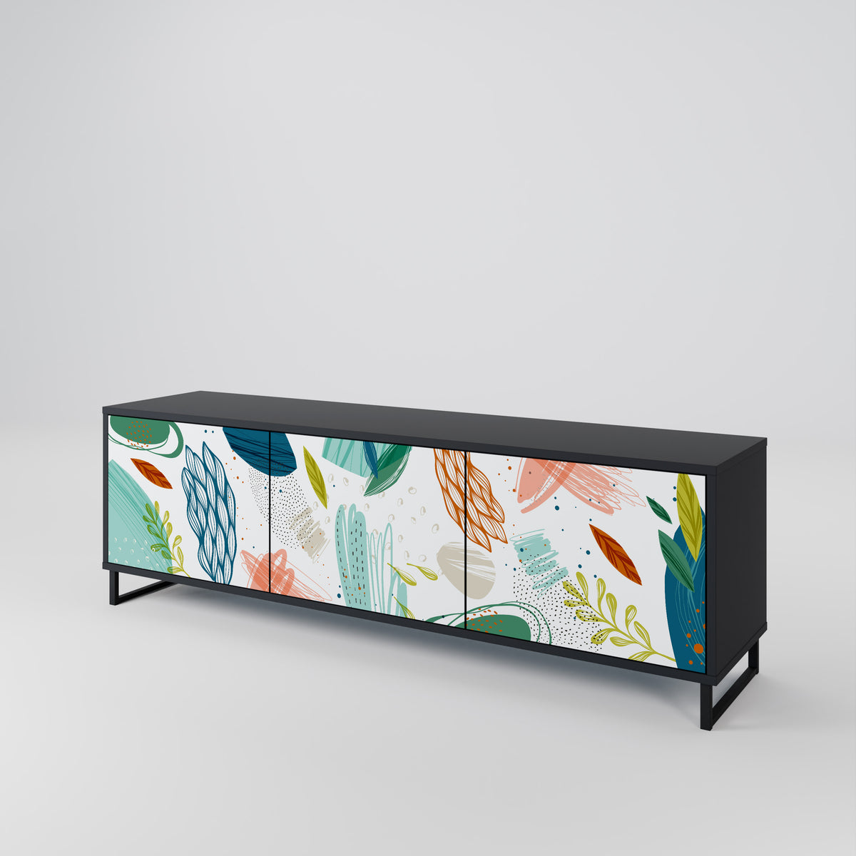 BOTANICAL HURRICANE Třídveřový TV stolek