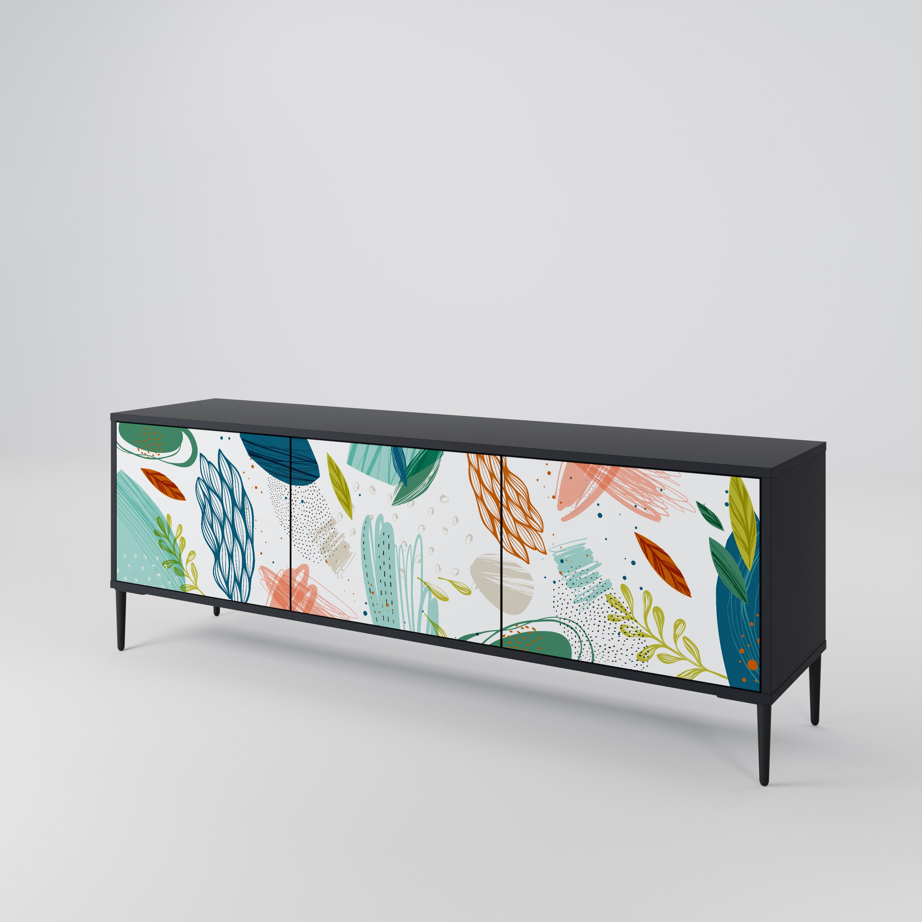 BOTANICAL HURRICANE Třídveřový TV stolek