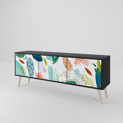 BOTANICAL HURRICANE Třídveřový TV stolek