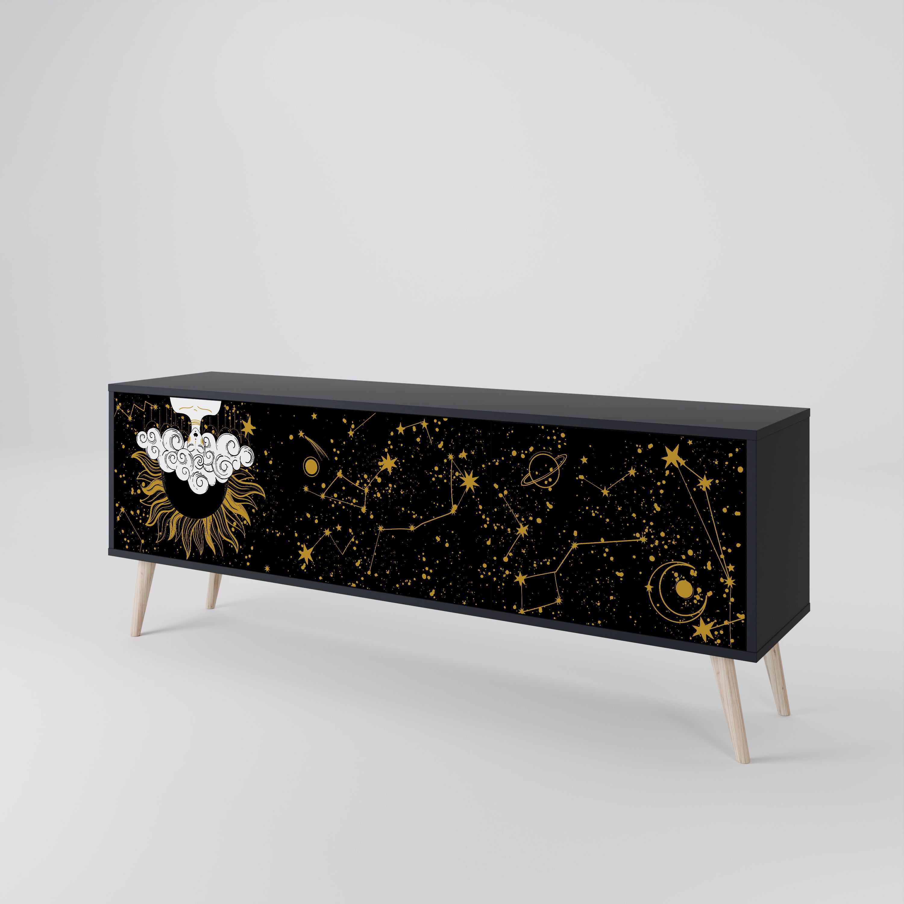 STELLAR CONSTELLATIONS Třídveřový TV stolek